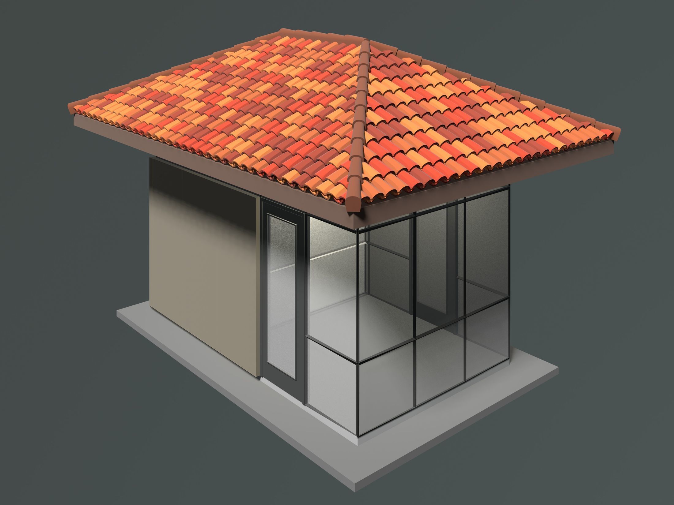 Security booth 24u08 3D model_1