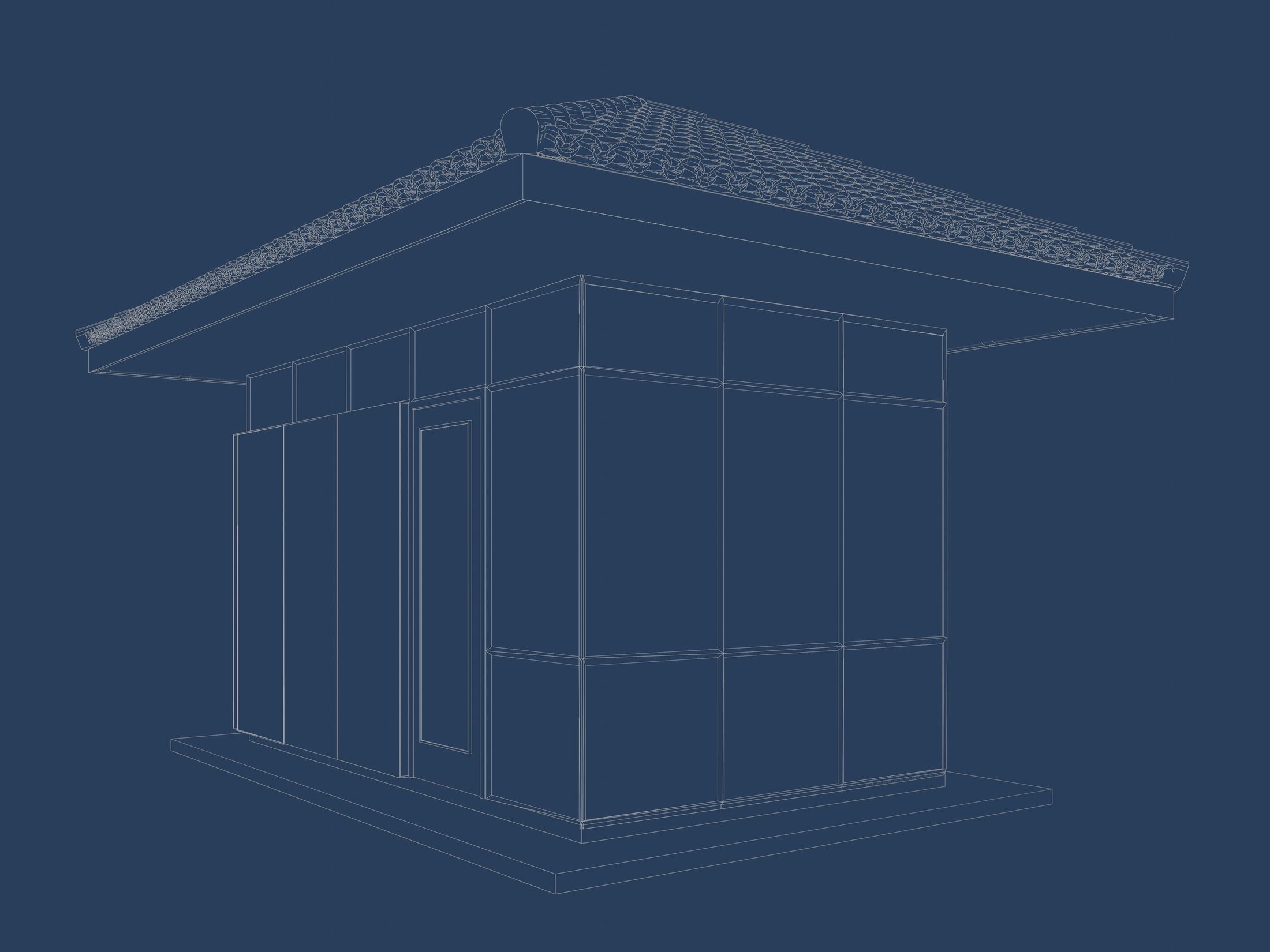 Security booth 24u08 3D model_10