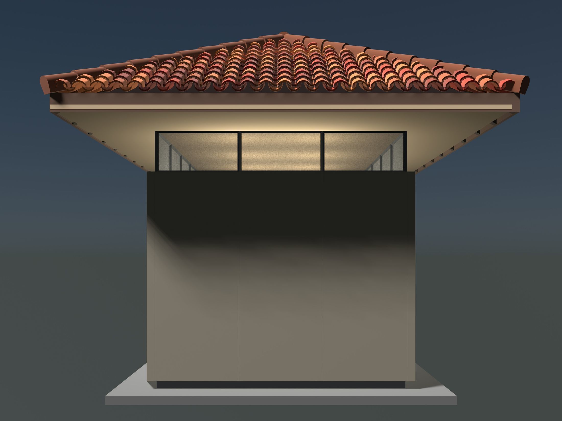 Security booth 24u08 3D model_5