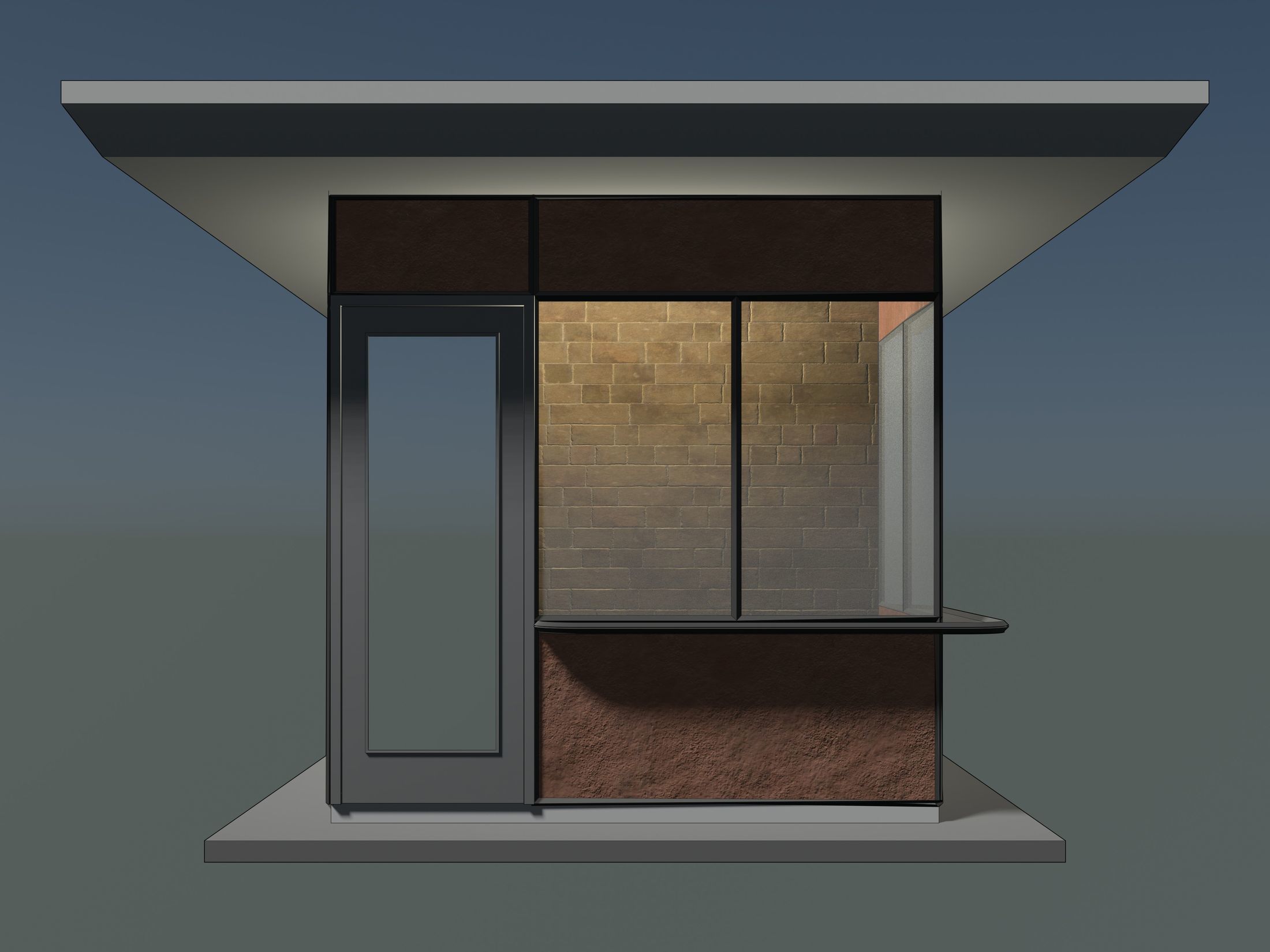 Security booth 24u09 3D model_1