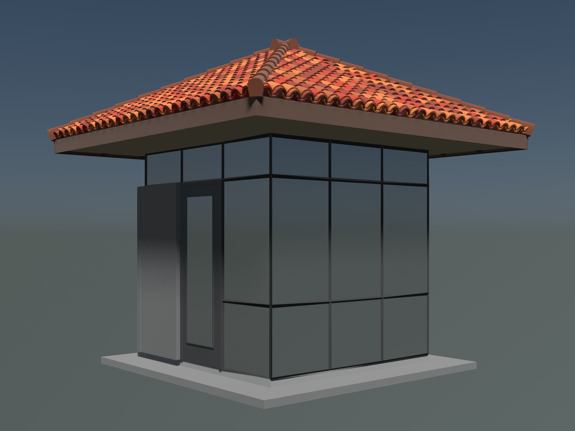 Security booth 3D Model Collection_5