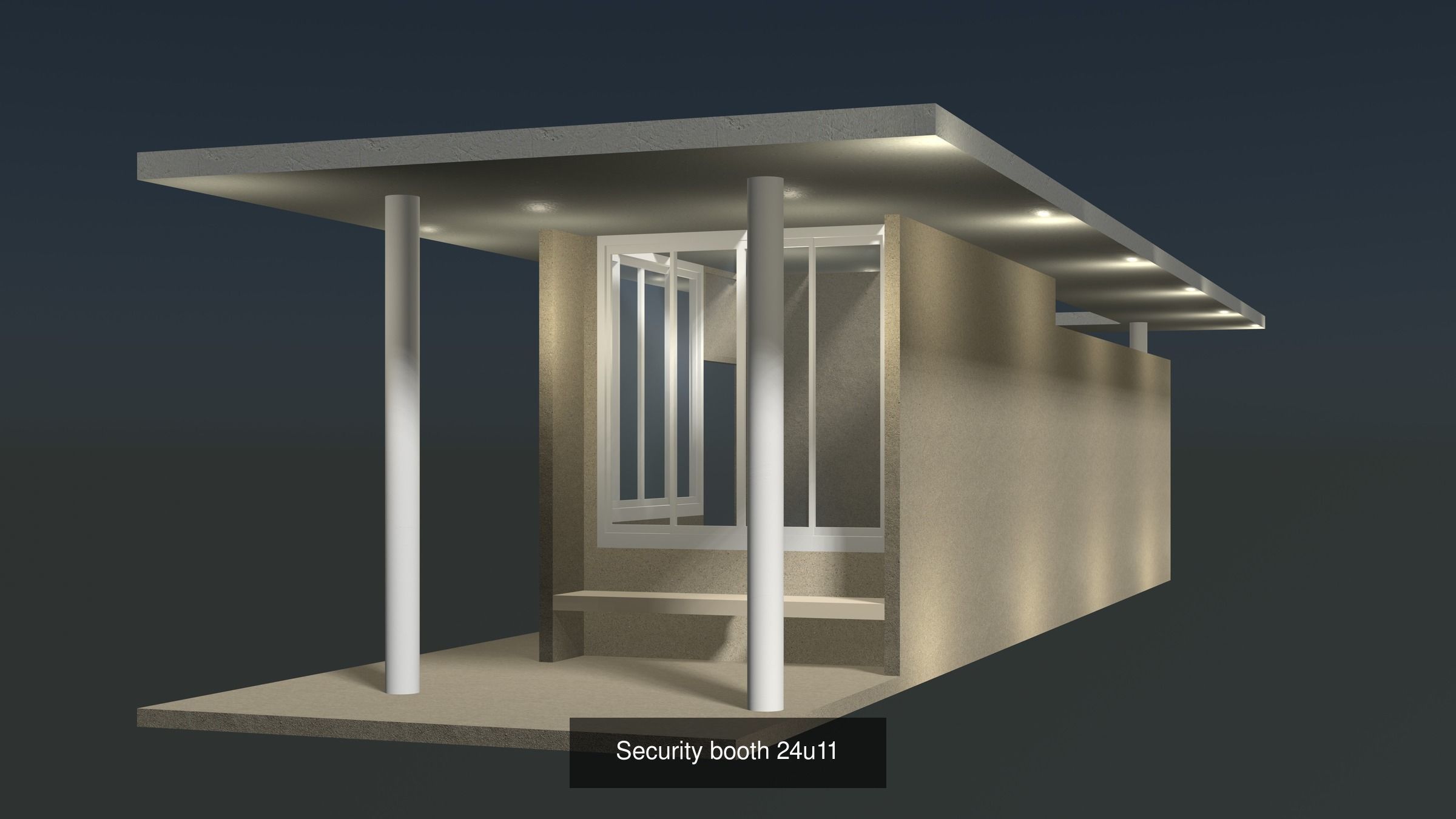 Security booth 3D Model Collection_1