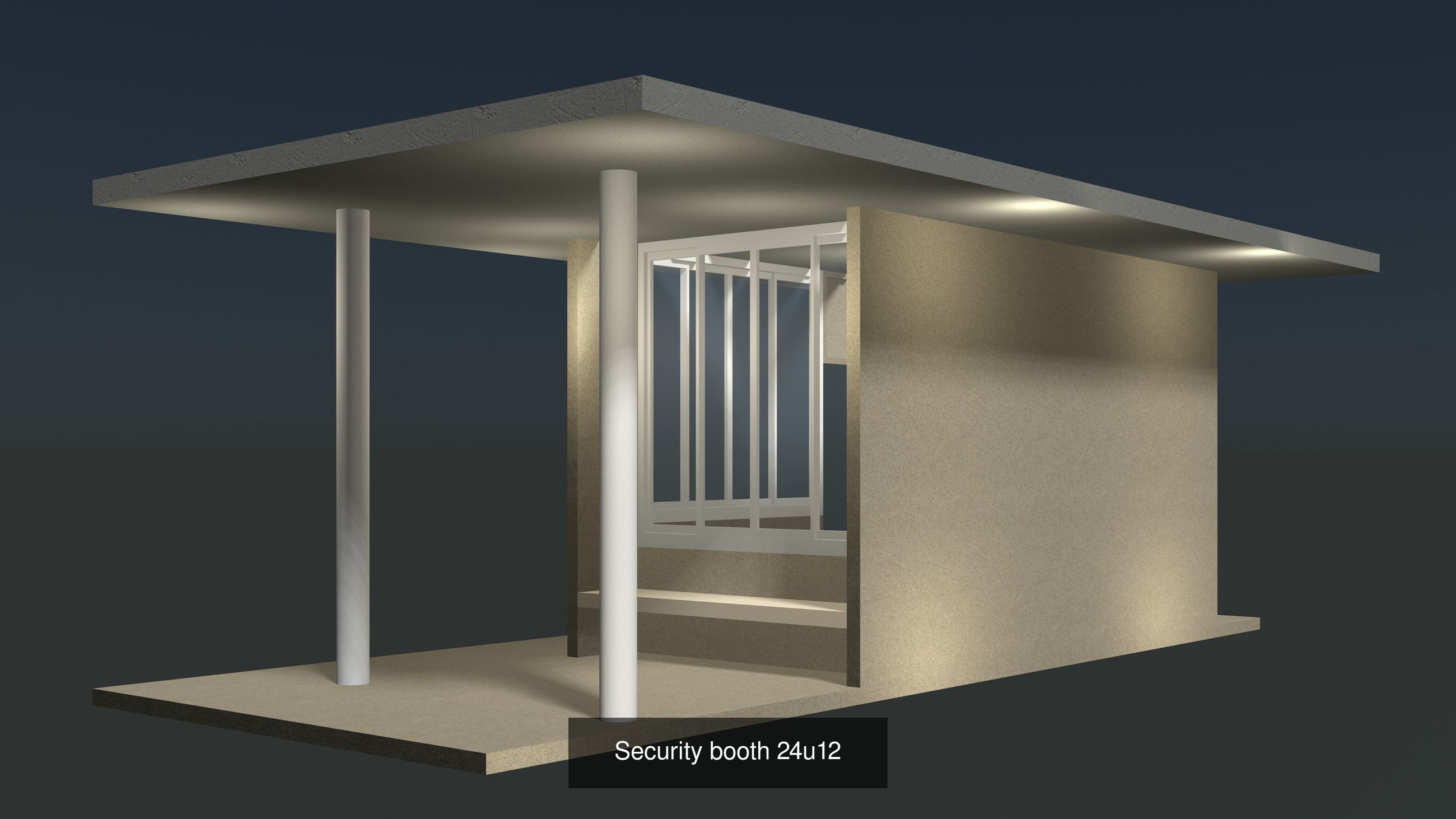 Security booth 3D Model Collection_2