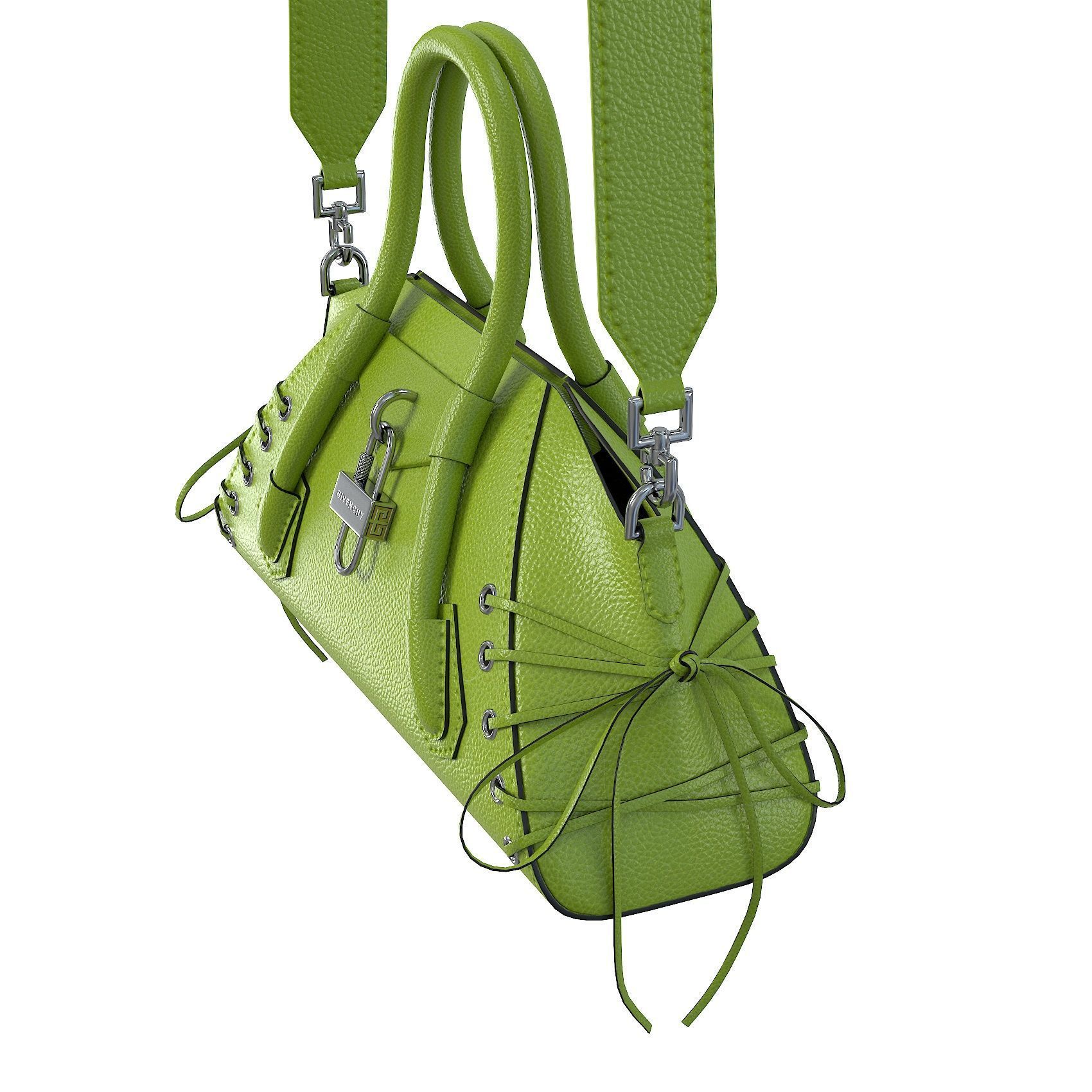 Givenchy Mini Antigona Bag Green Low-poly 3D model_6
