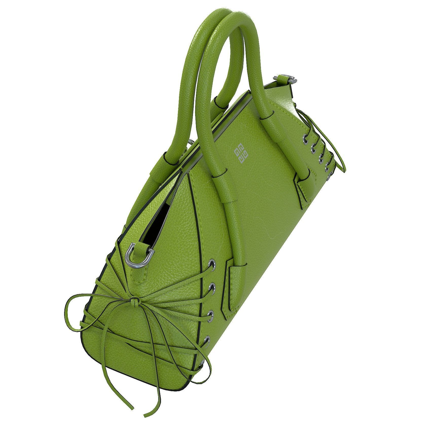 Givenchy Mini Antigona Bag Green Low-poly 3D model_5