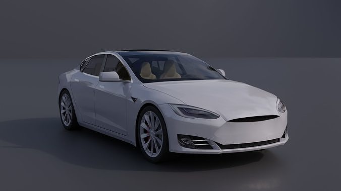 Generic Electric Sedan 3 Low-poly 3D model
