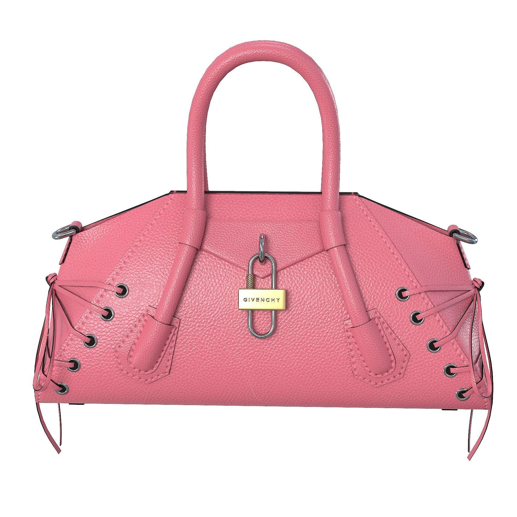 Givenchy Mini Antigona Bag Pink Low-poly 3D model_3