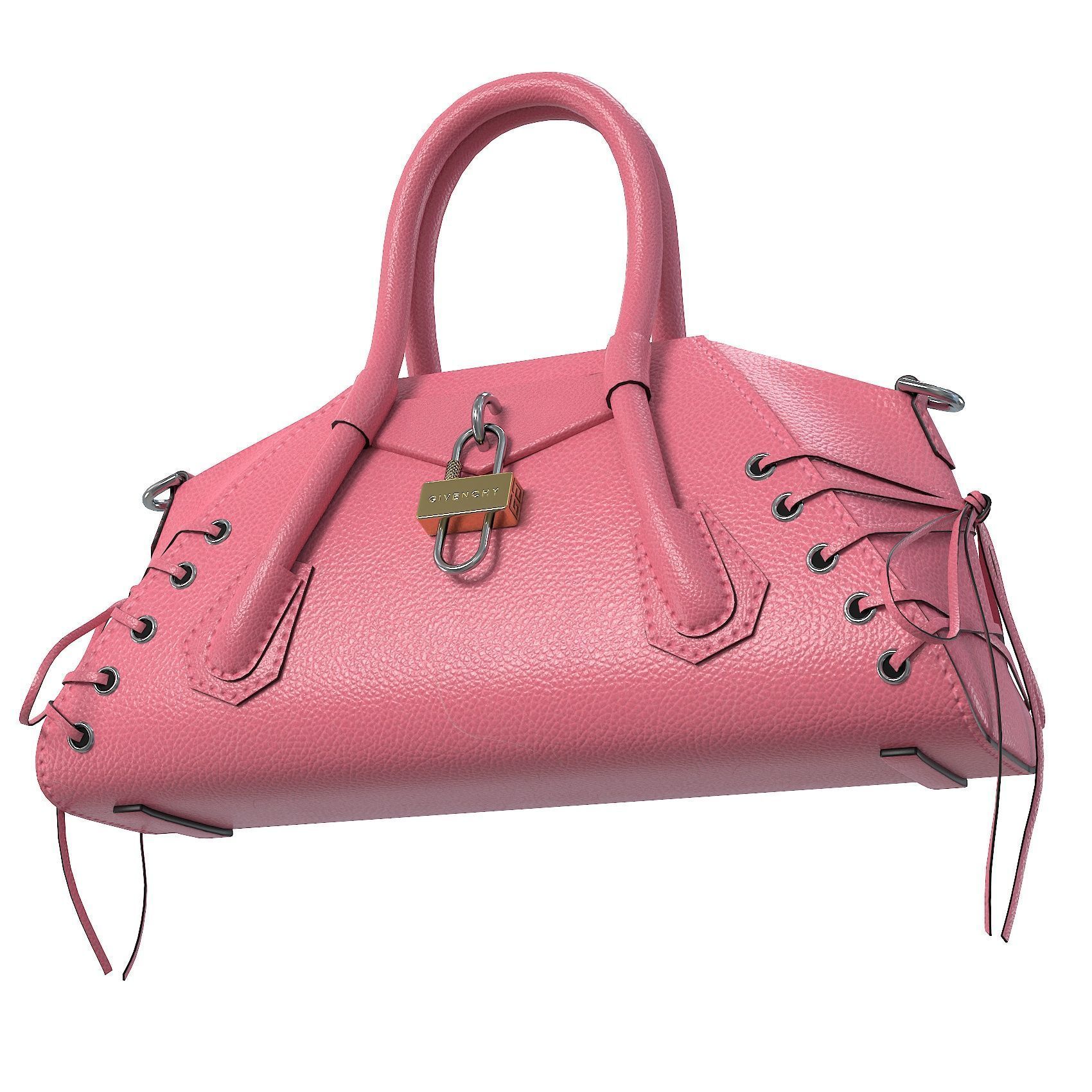 Givenchy Mini Antigona Bag Pink Low-poly 3D model_4
