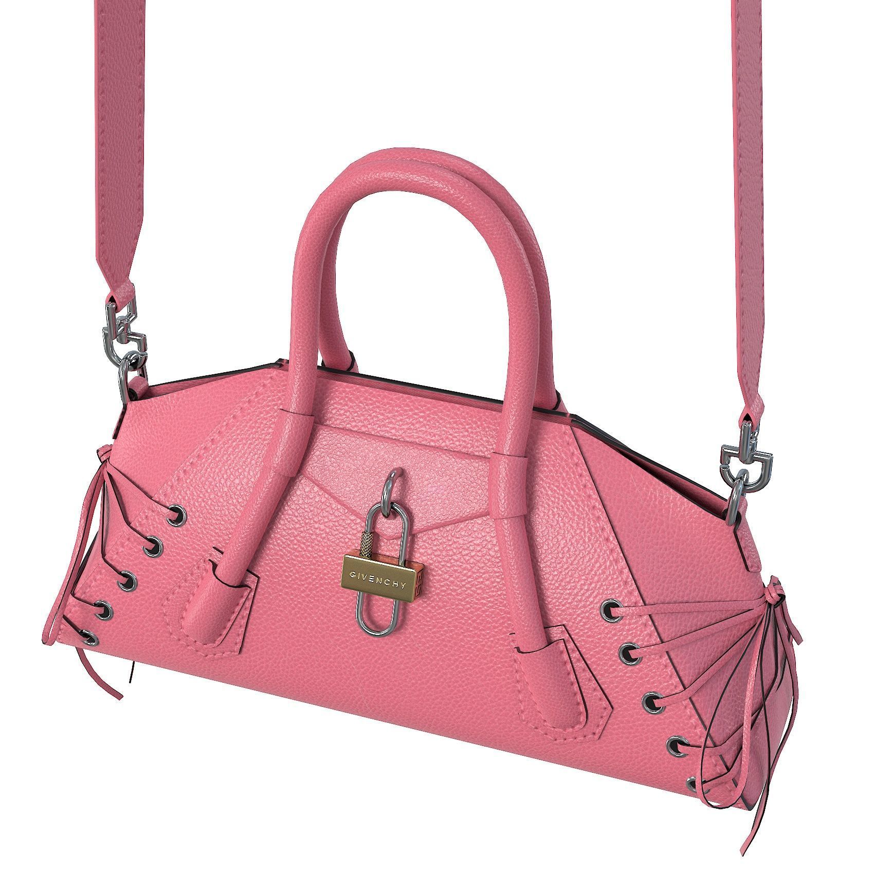 Givenchy Mini Antigona Bag Pink Low-poly 3D model_8