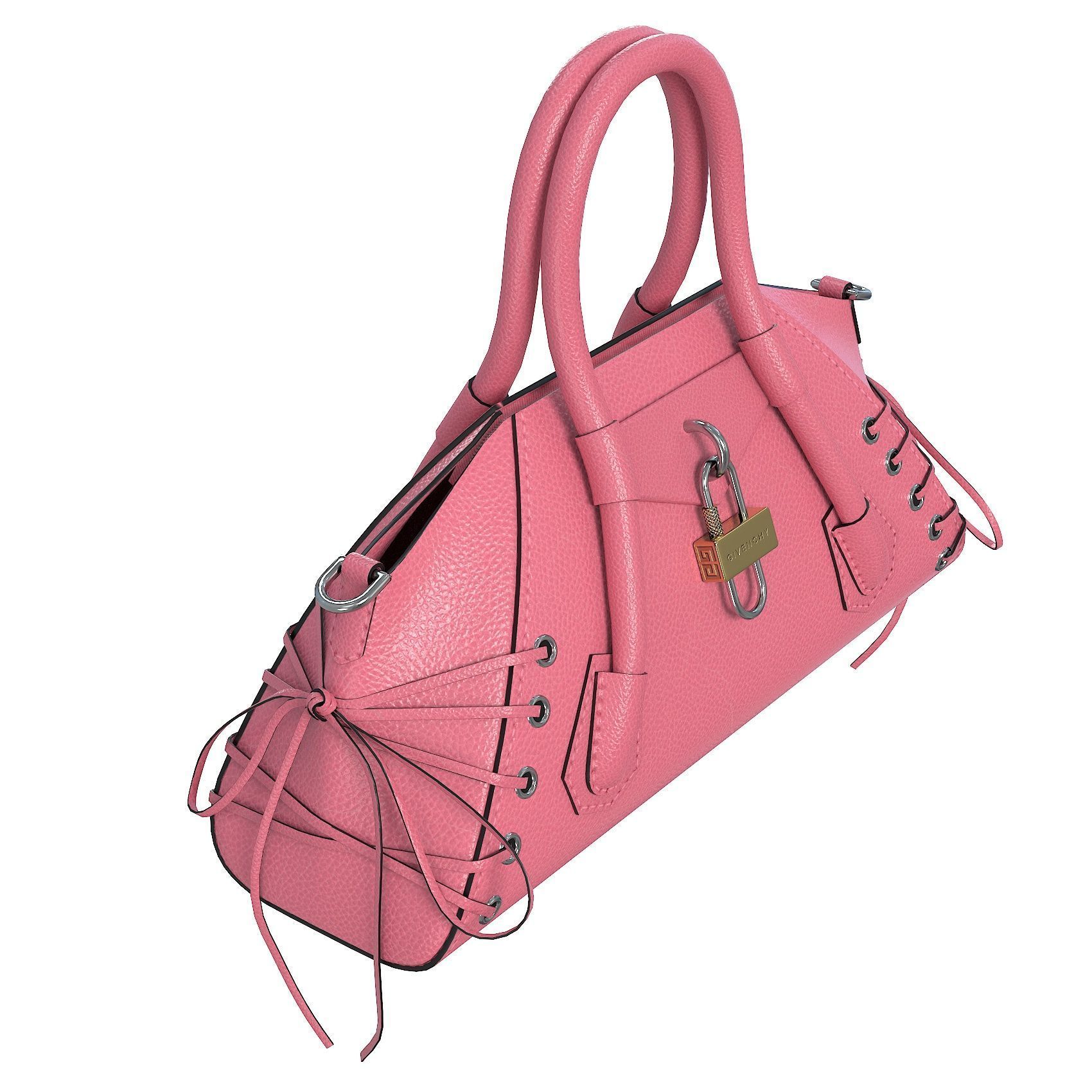 Givenchy Mini Antigona Bag Pink Low-poly 3D model_2