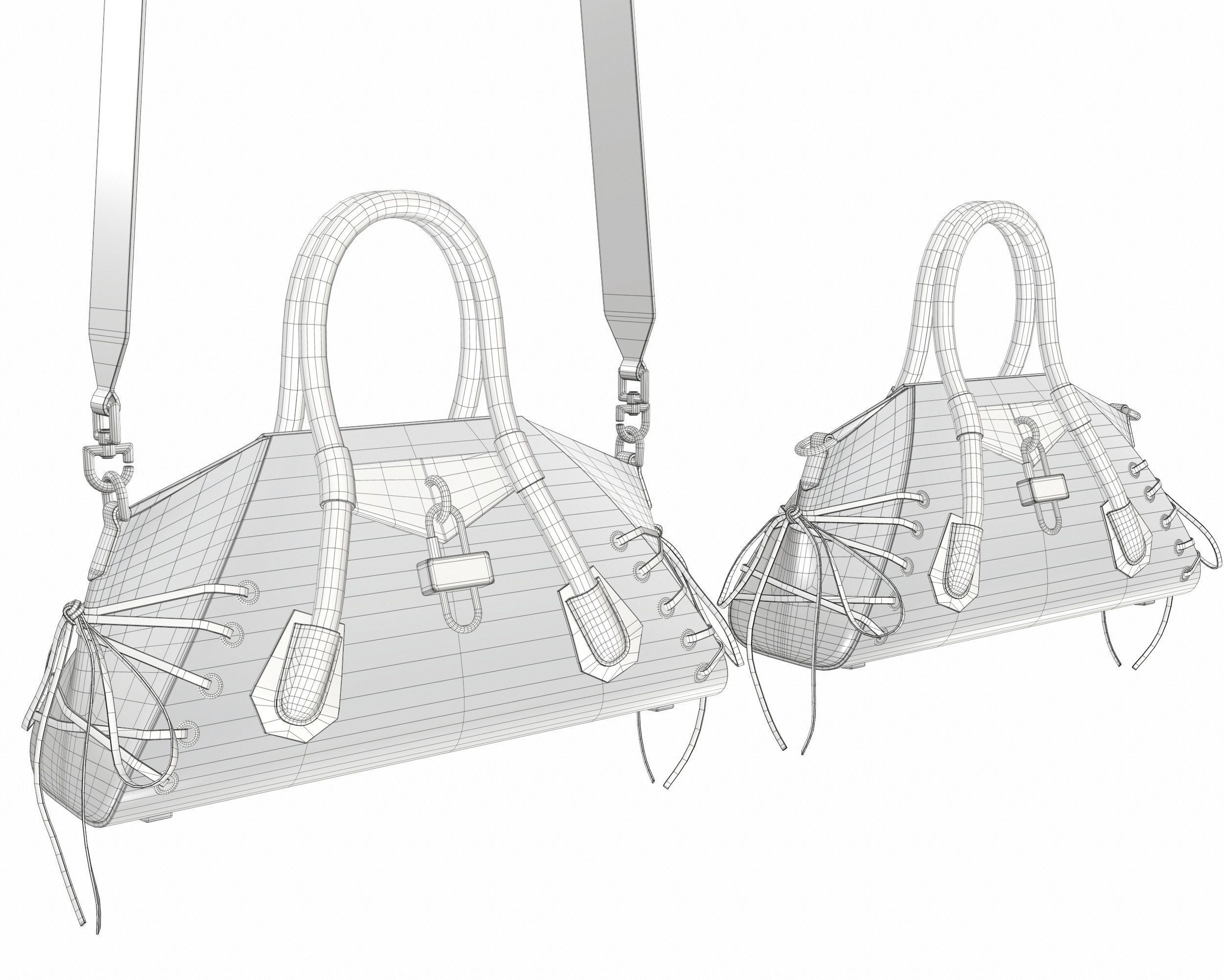 Givenchy Mini Antigona Bag Pink Low-poly 3D model_11