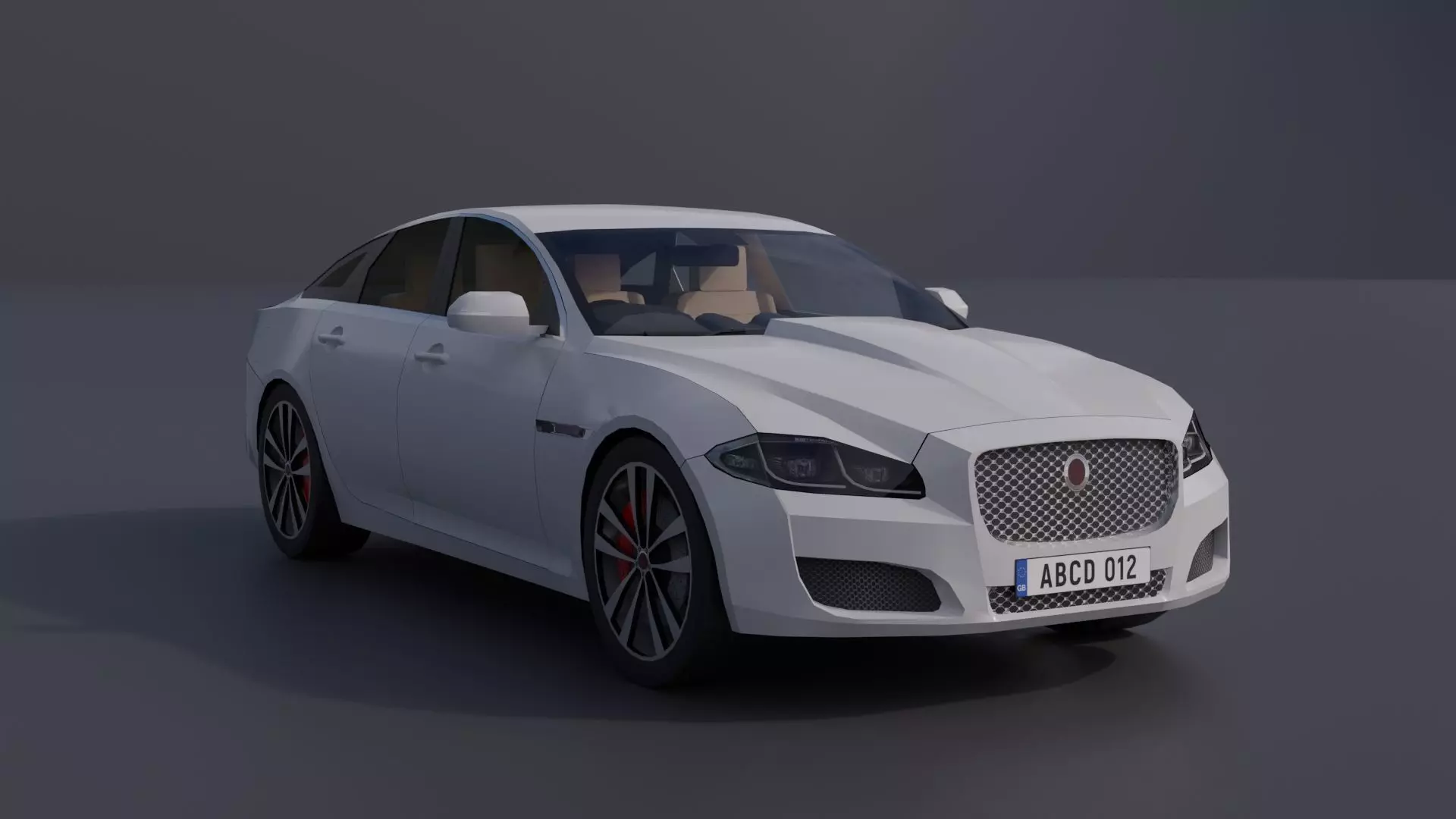 Generic Luxury Sedan 4 Low-poly 3D model