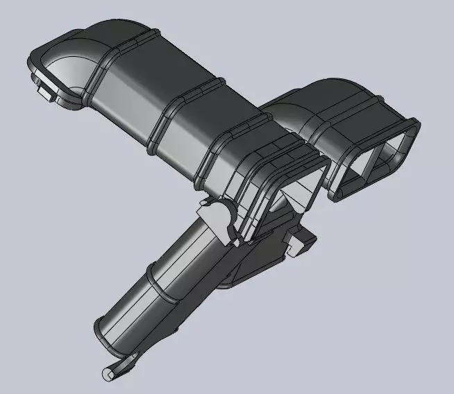 Yamaha 500 XT - Full Air Intake - 3 Parts 3D model