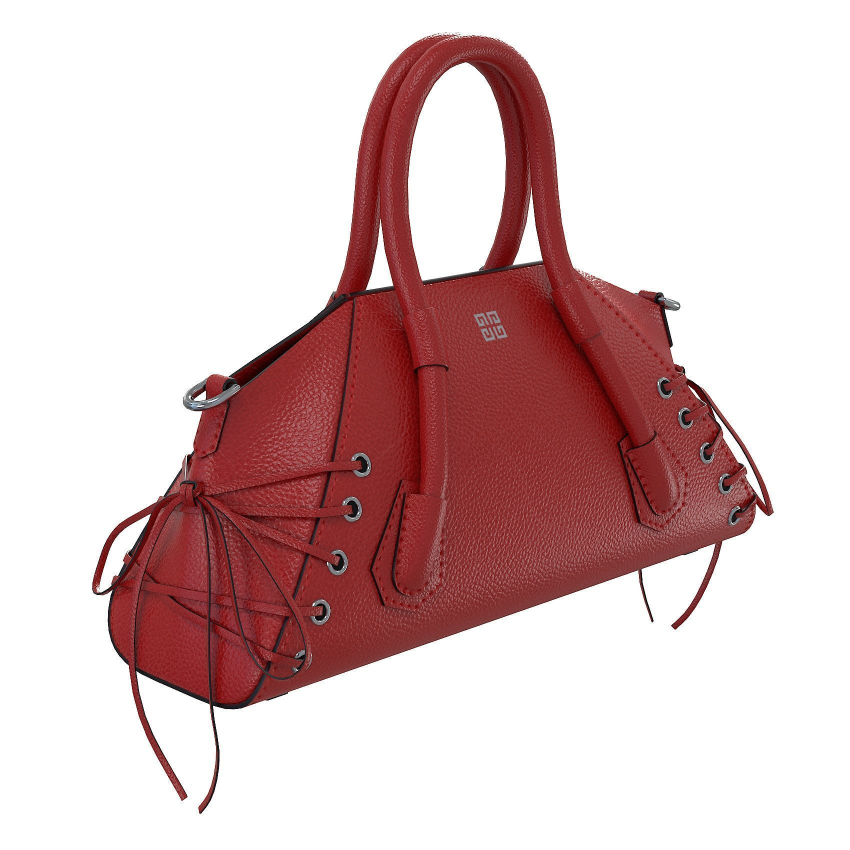 Givenchy Mini Antigona Bag Red Low-poly 3D model_5