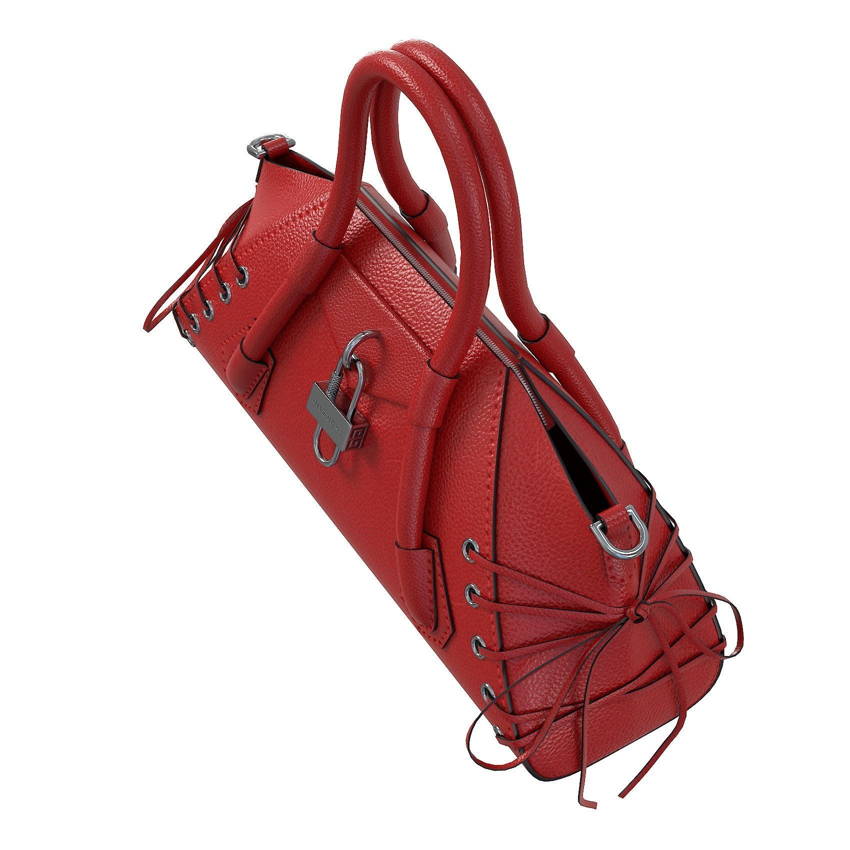 Givenchy Mini Antigona Bag Red Low-poly 3D model_7
