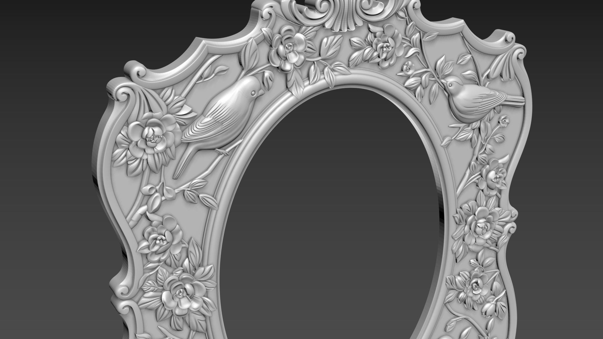 Mirror Frame for CNC 3D model_4