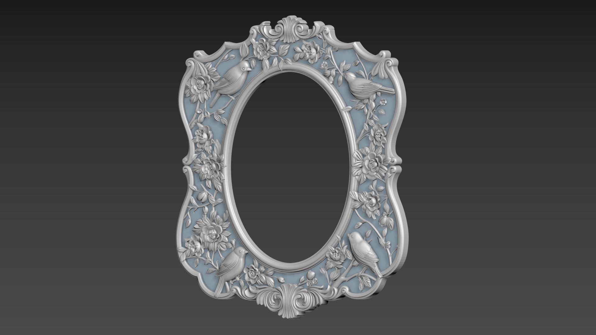 Mirror Frame for CNC 3D model_3