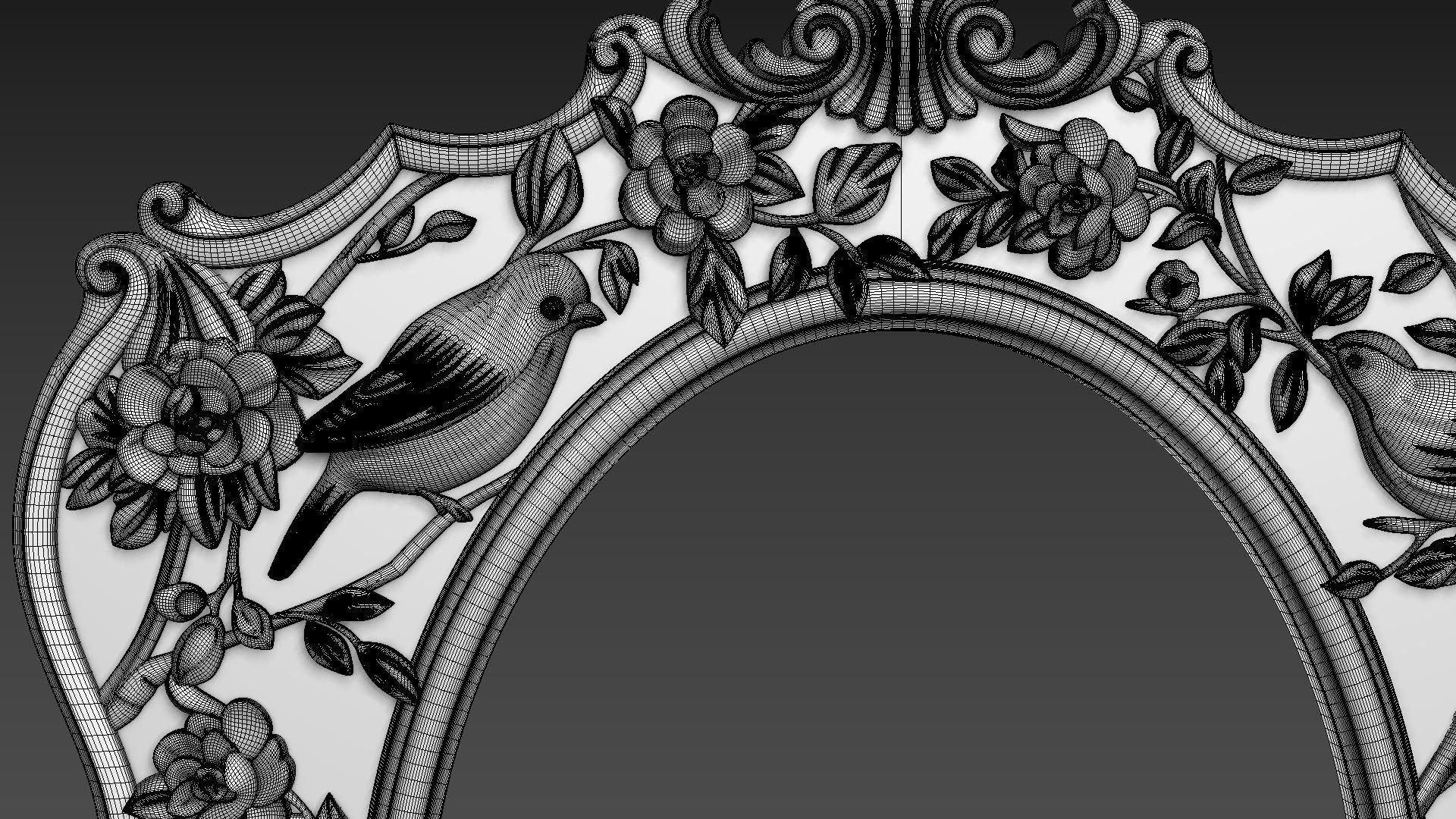 Mirror Frame for CNC 3D model_9