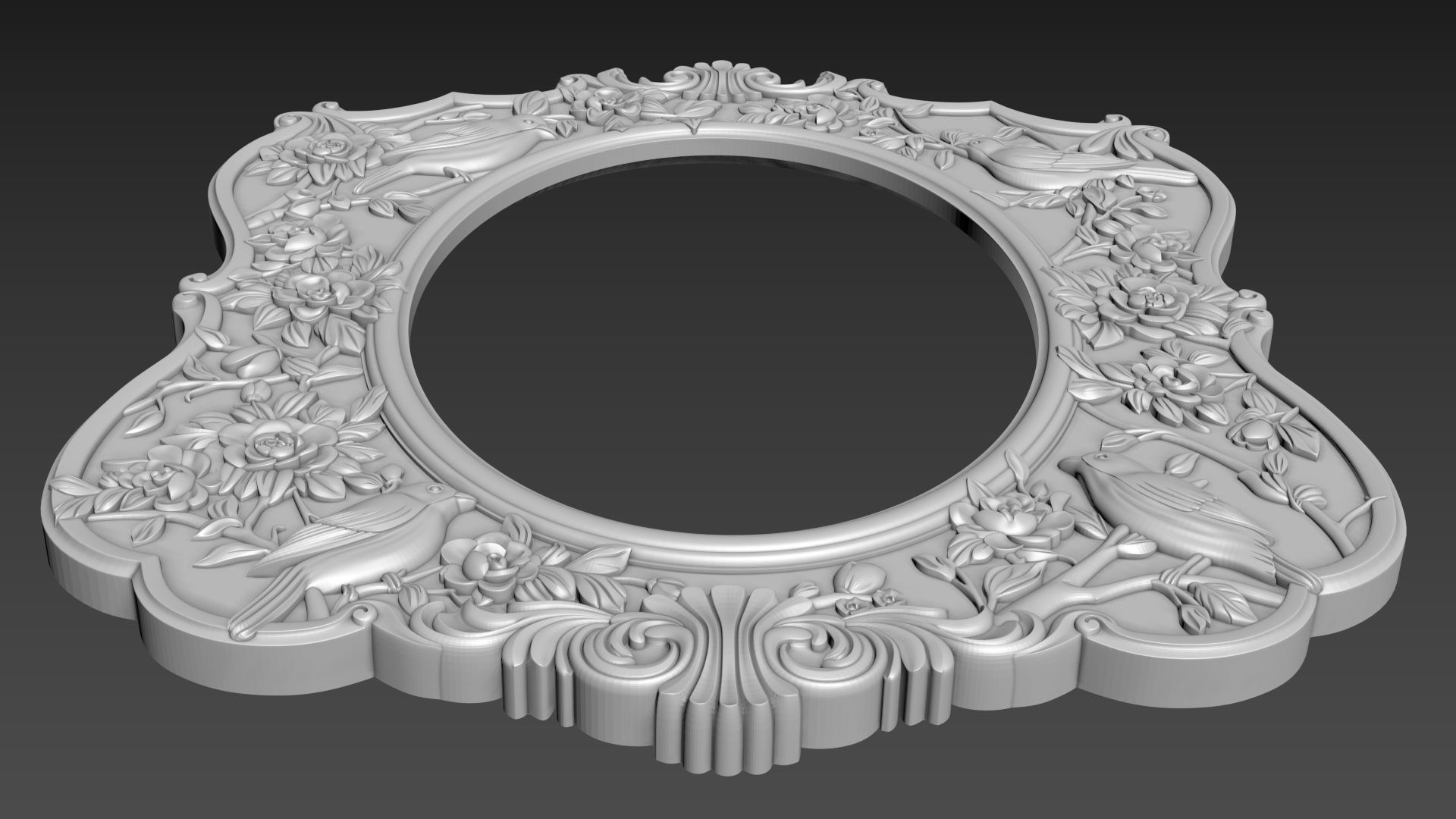 Mirror Frame for CNC 3D model_5