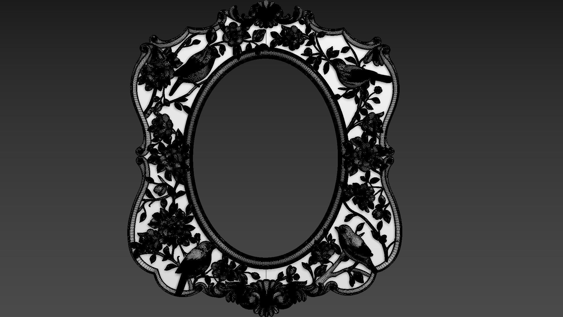 Mirror Frame for CNC 3D model_8