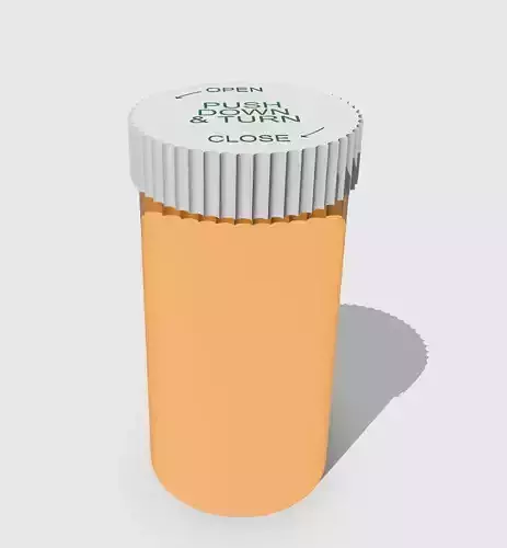 Push and Turn Child Resistant Vials Orange Color