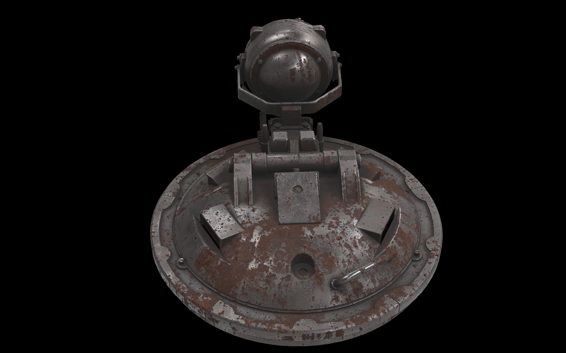 circular cover arm 3D model_1