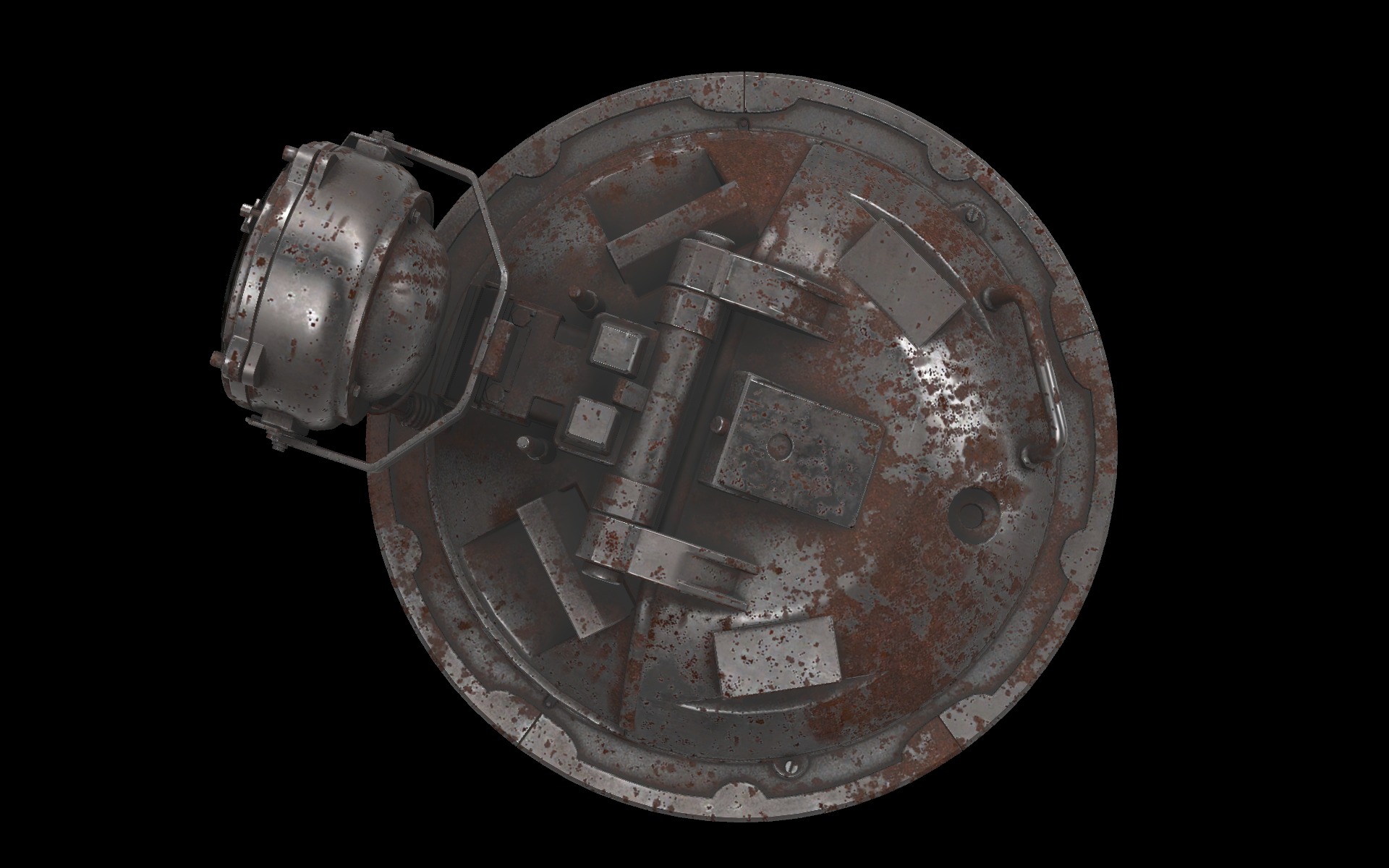 circular cover arm 3D model_4