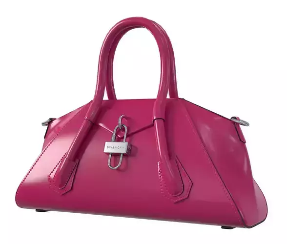 Givenchy Mini Antigona Bag Purple Gloss Low-poly 3D model