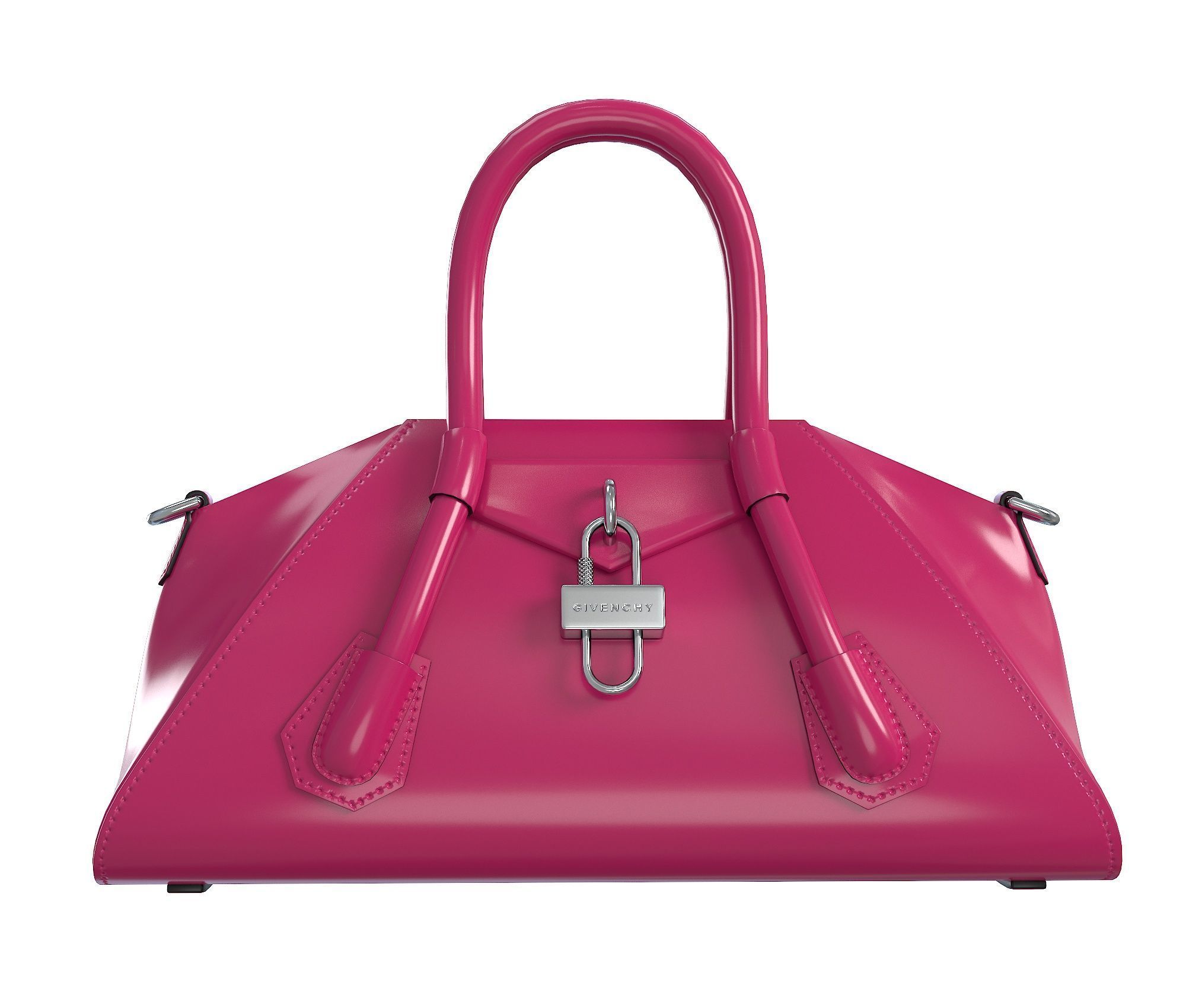 Givenchy Mini Antigona Bag Purple Gloss Low-poly 3D model_1