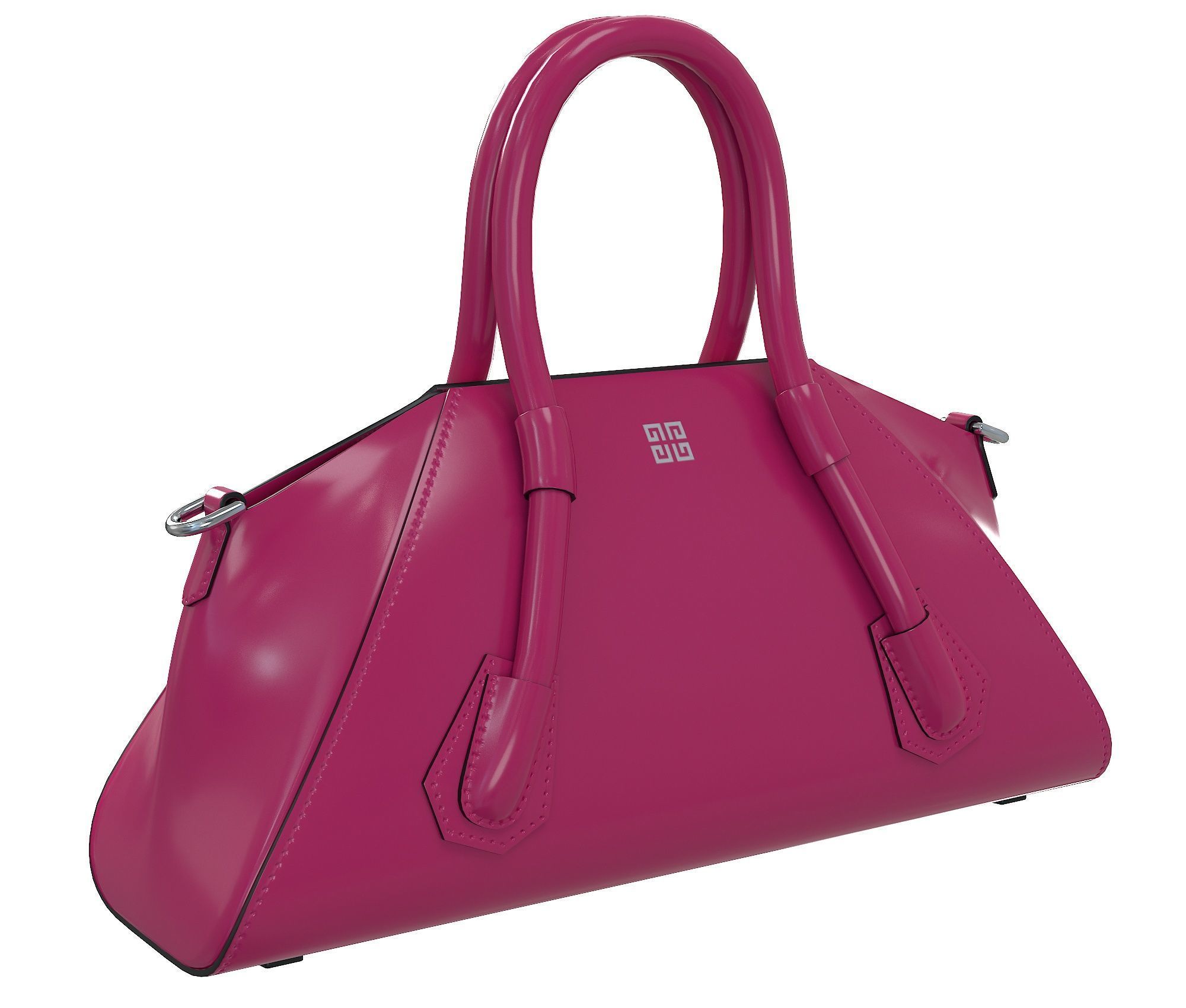 Givenchy Mini Antigona Bag Purple Gloss Low-poly 3D model_7