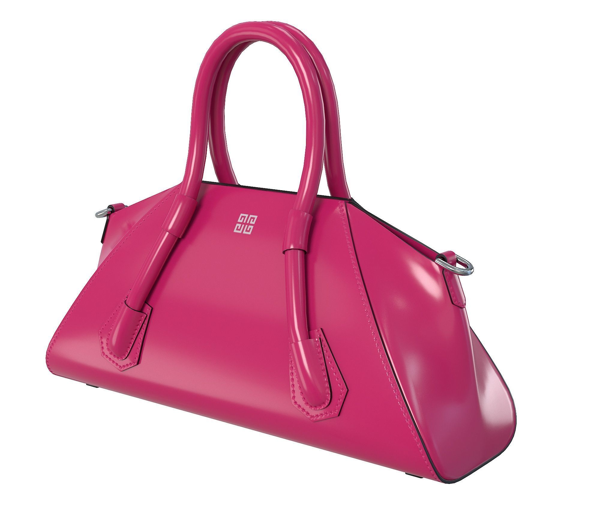 Givenchy Mini Antigona Bag Purple Gloss Low-poly 3D model_4