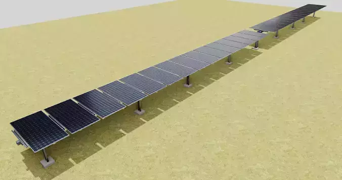 Solar Tracker Systems Type-4 3D model