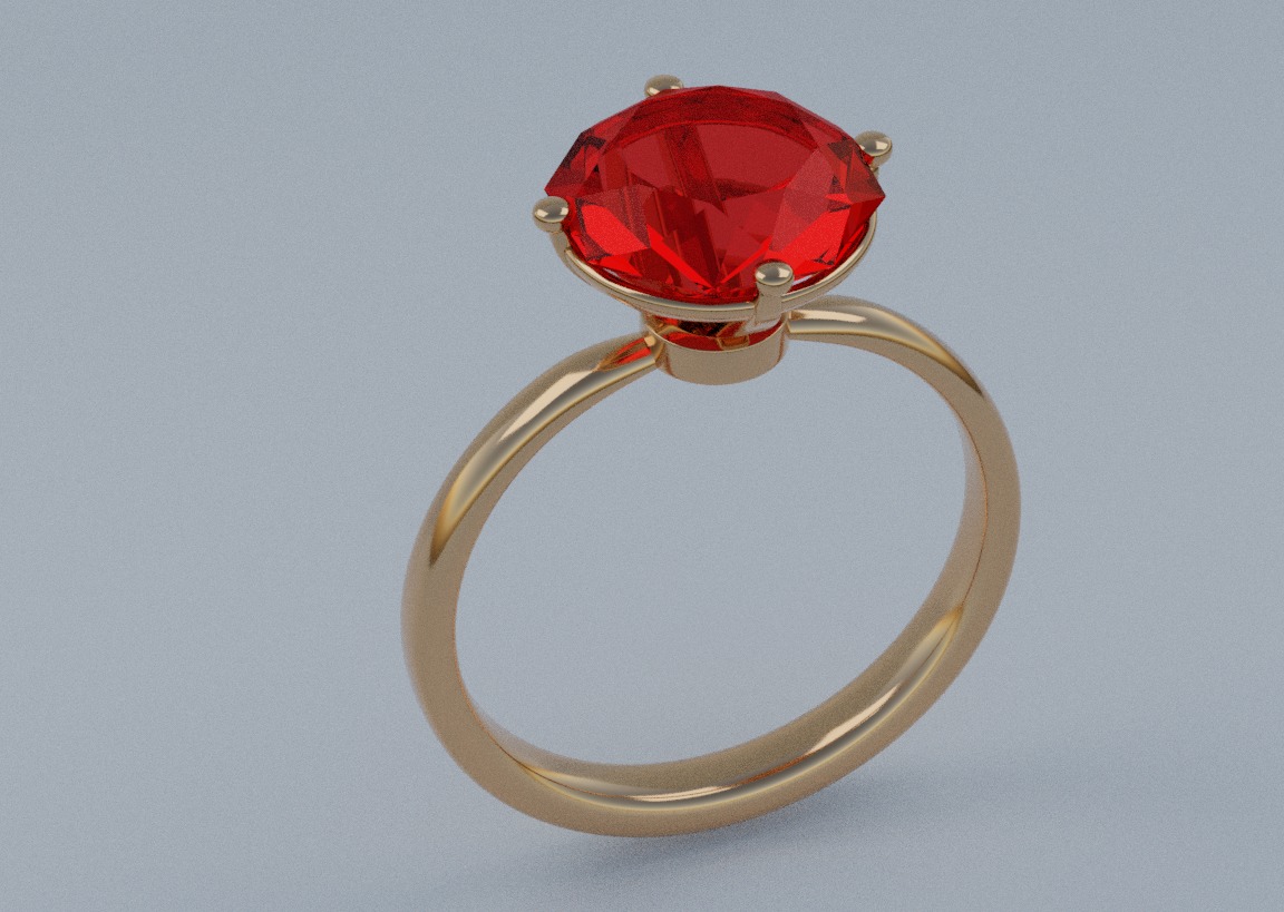Simple Detailed Ring 3D model_1