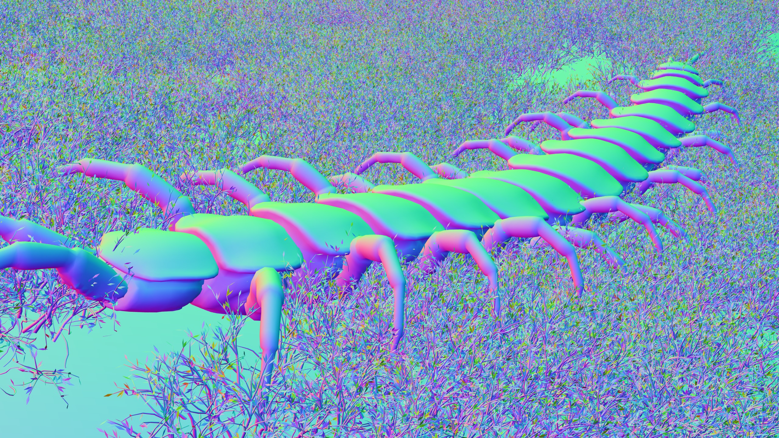 Centipede Rigged animated  Low-poly 3D model_21