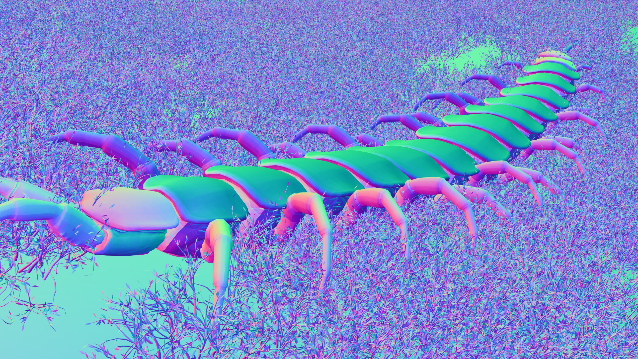 Centipede Rigged animated  Low-poly 3D model_20