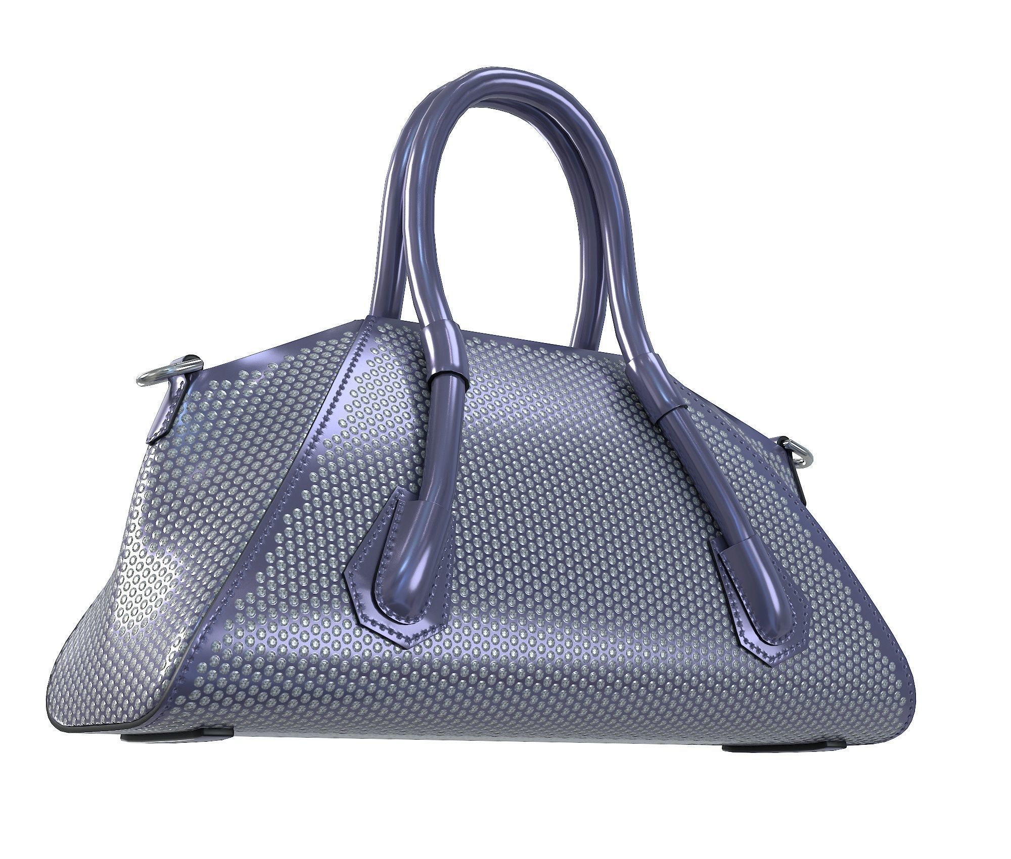 Givenchy Mini Antigona Bag Metallic Purple Low-poly 3D model_6
