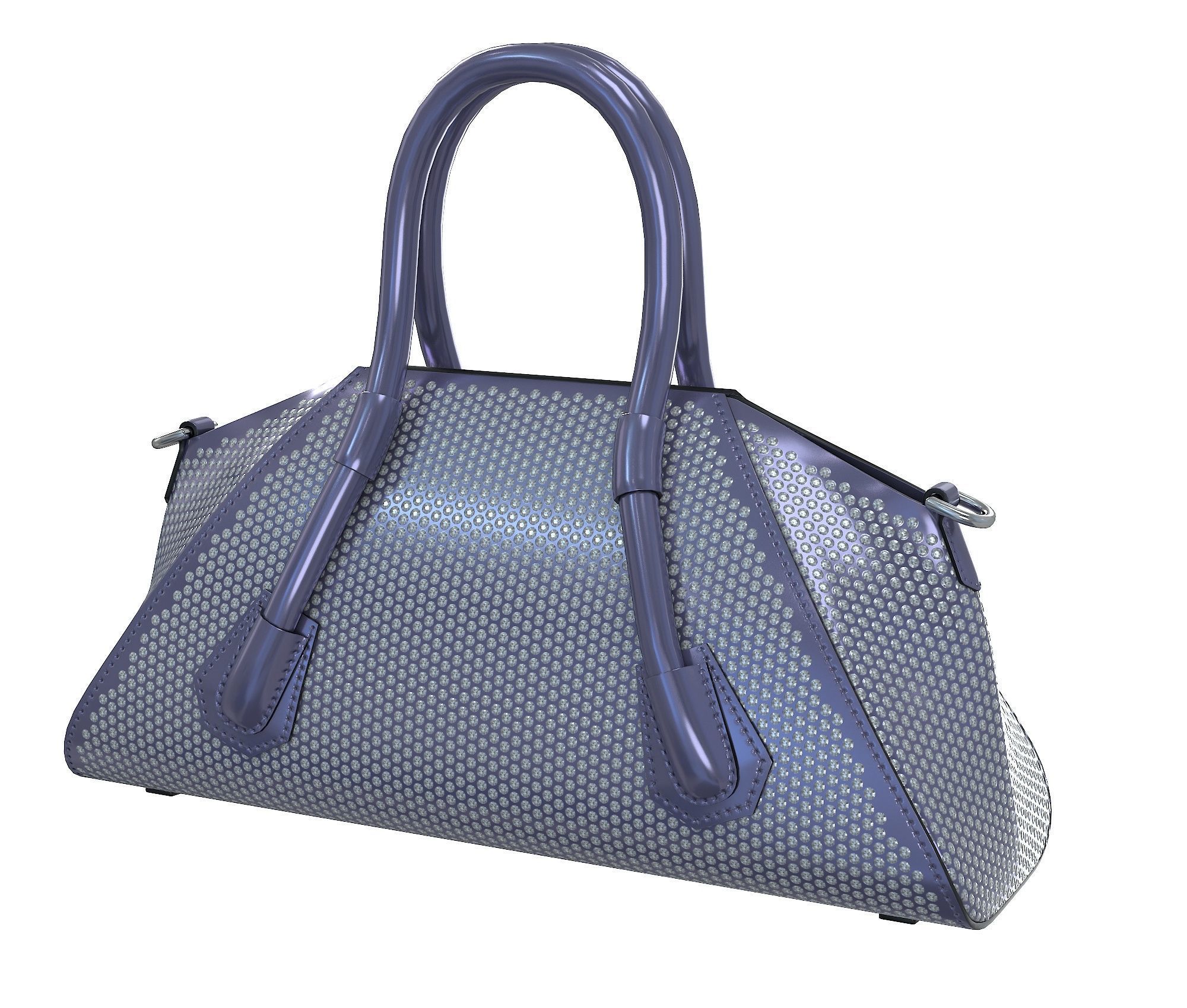 Givenchy Mini Antigona Bag Metallic Purple Low-poly 3D model_5