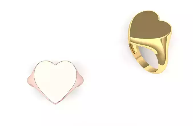 Womens heart ring 3D print model