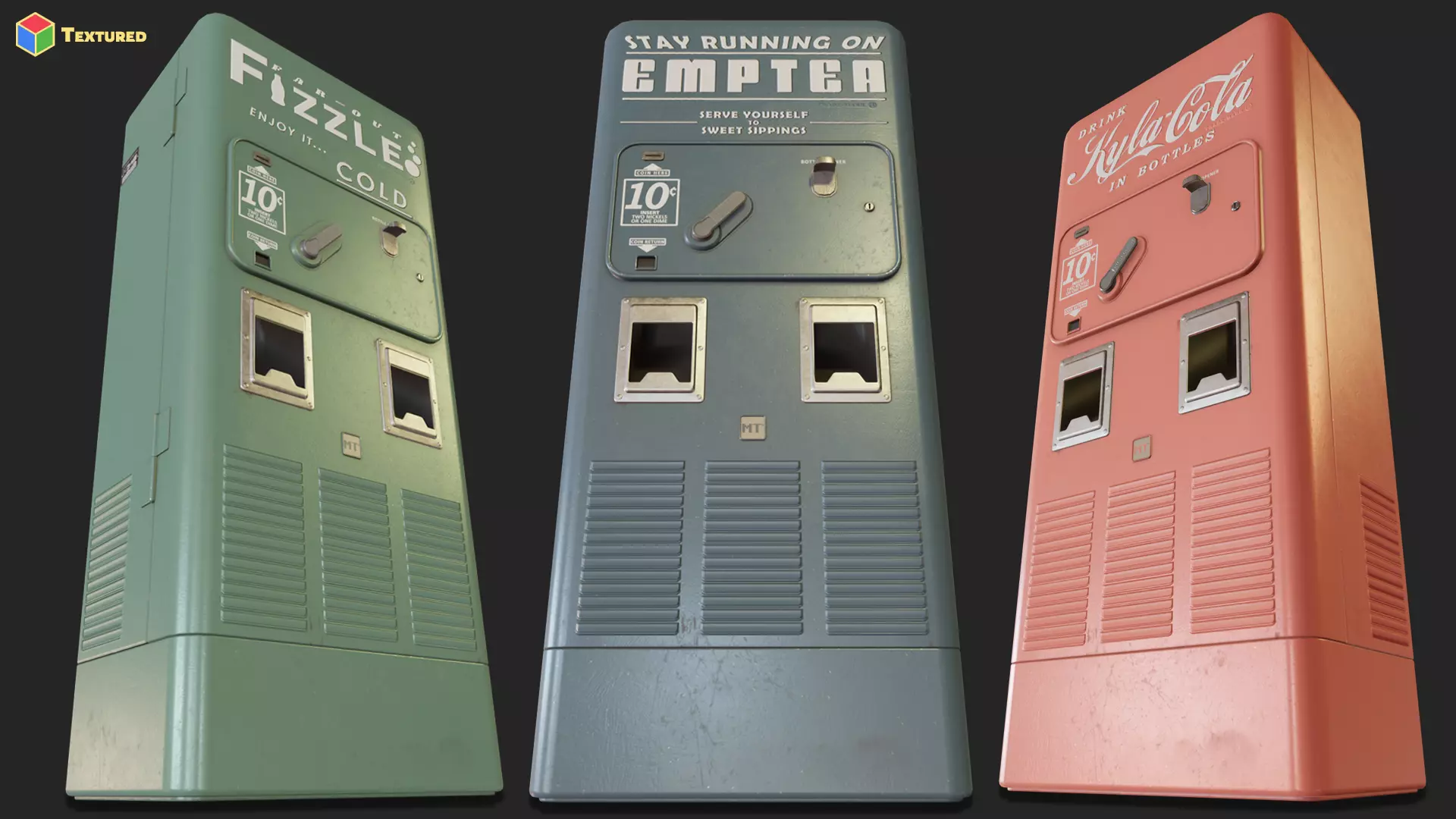1950s Vending Machines Low-poly 3D model_5