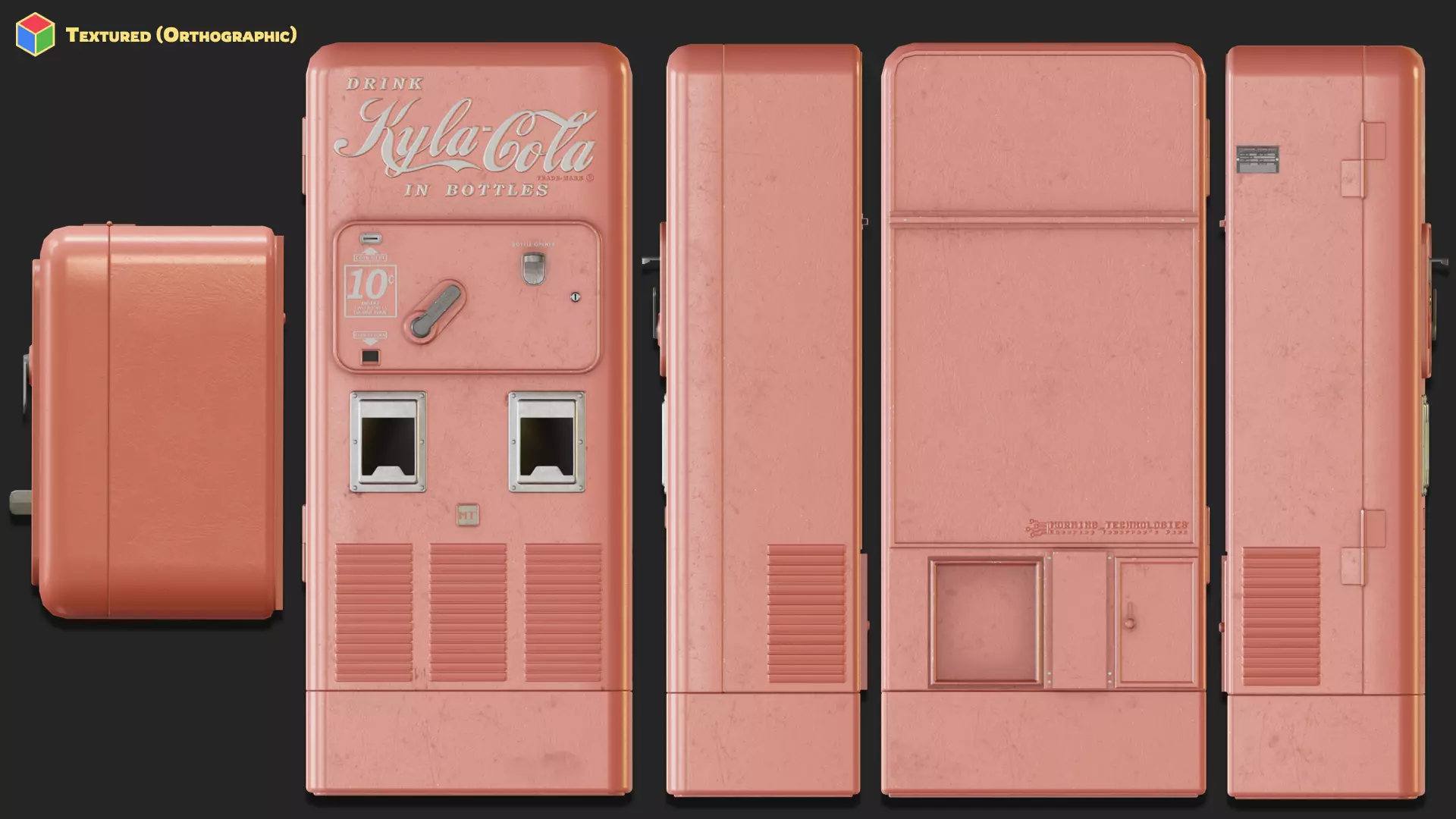 1950s Vending Machines Low-poly 3D model_7