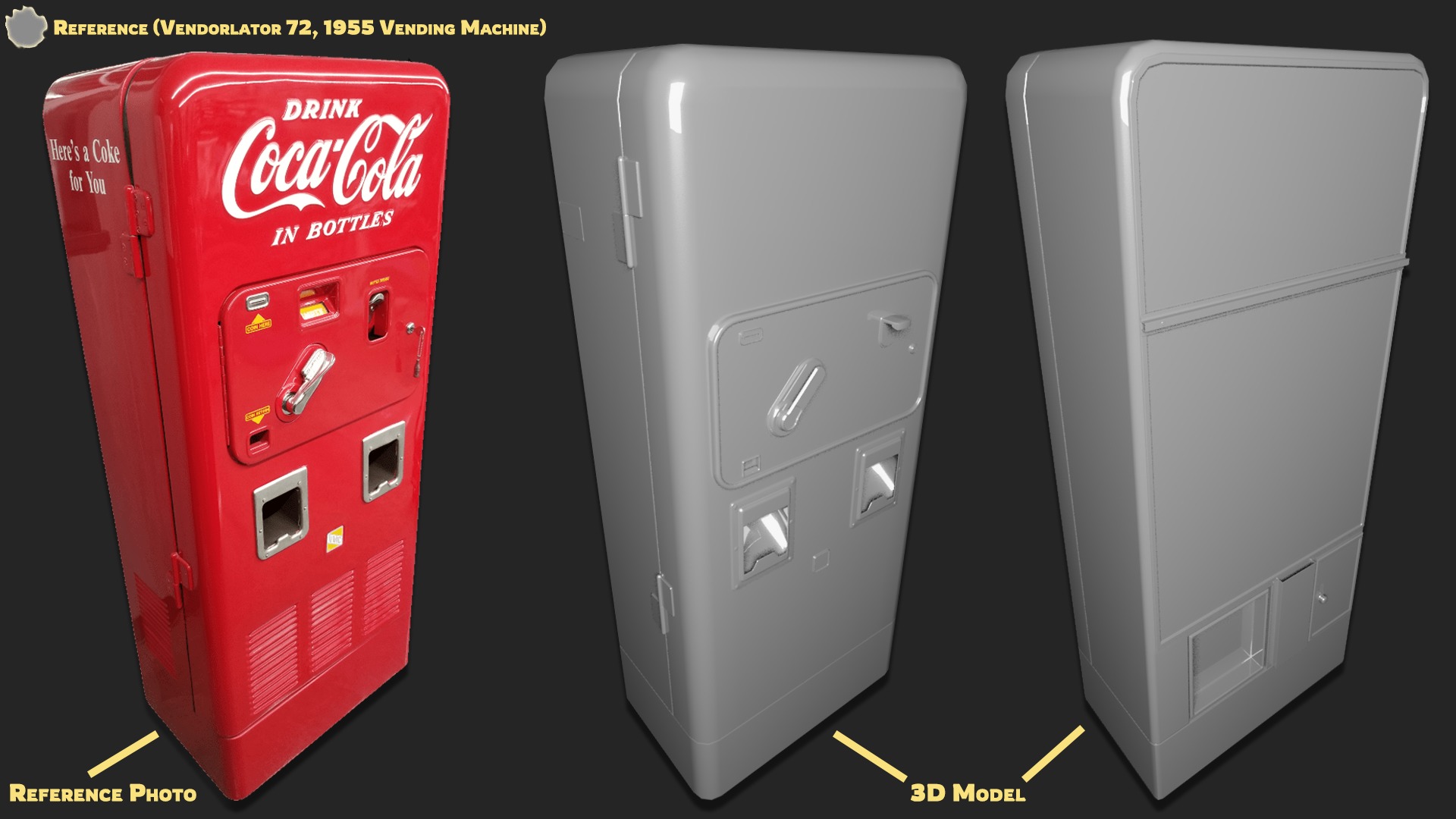 1950s Vending Machines Low-poly 3D model_10