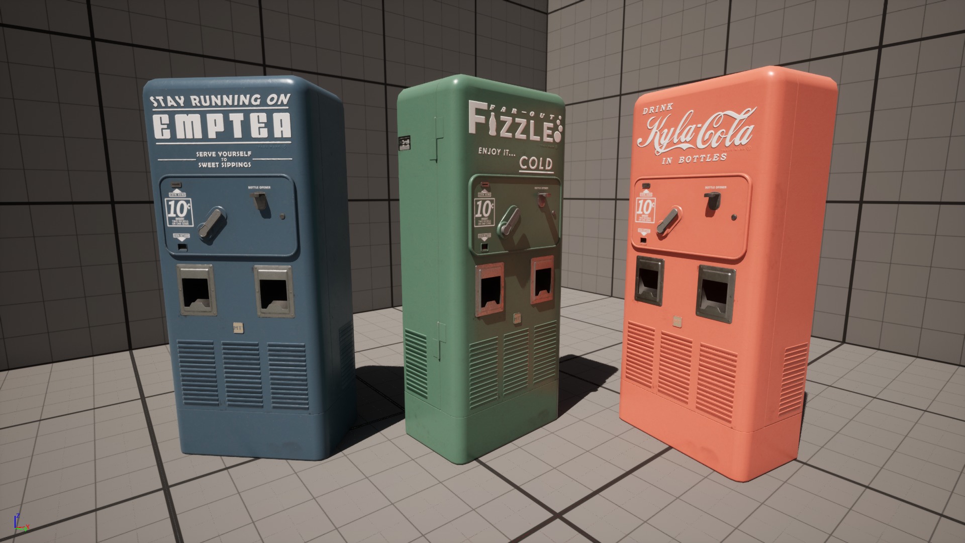 1950s Vending Machines Low-poly 3D model_14