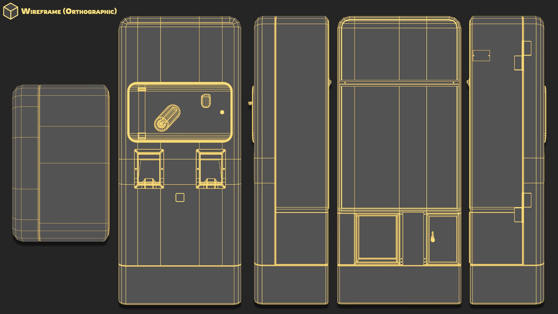 1950s Vending Machines Low-poly 3D model_13