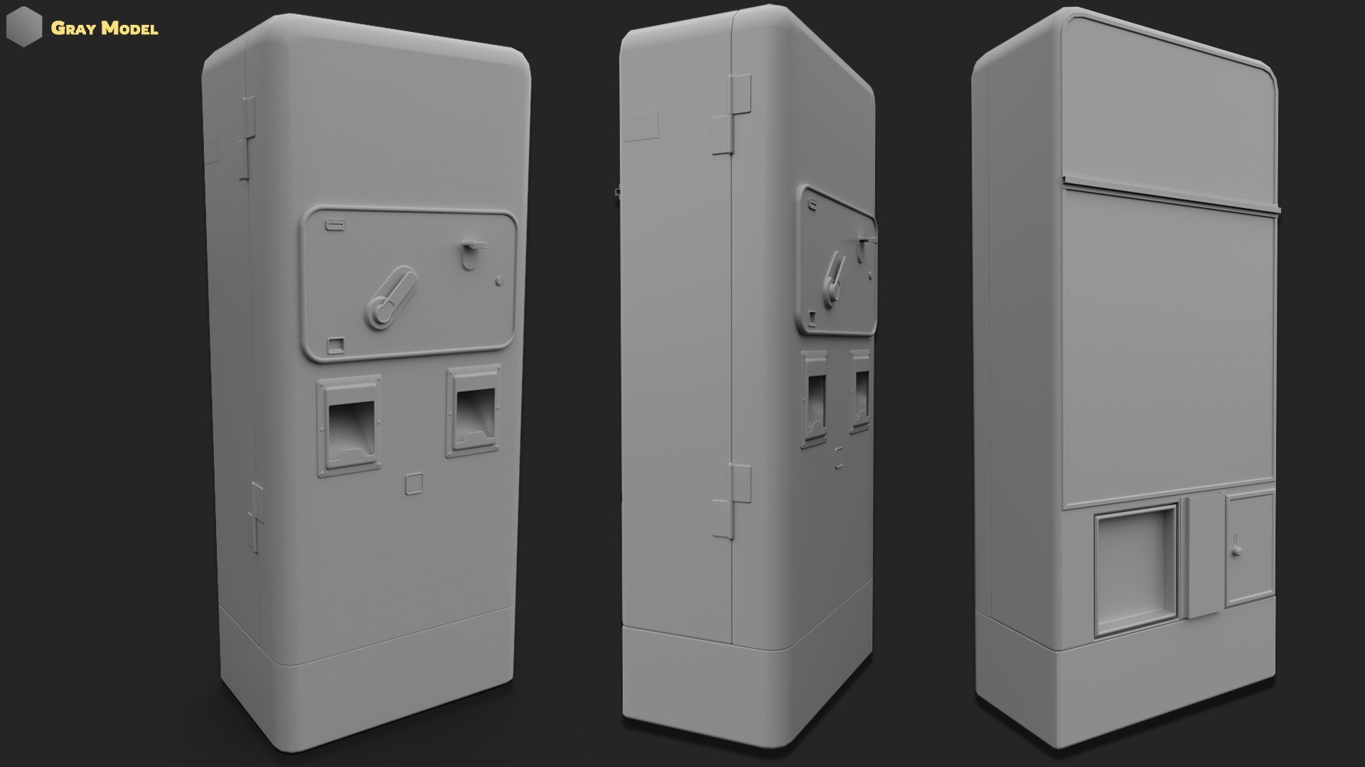 1950s Vending Machines Low-poly 3D model_8