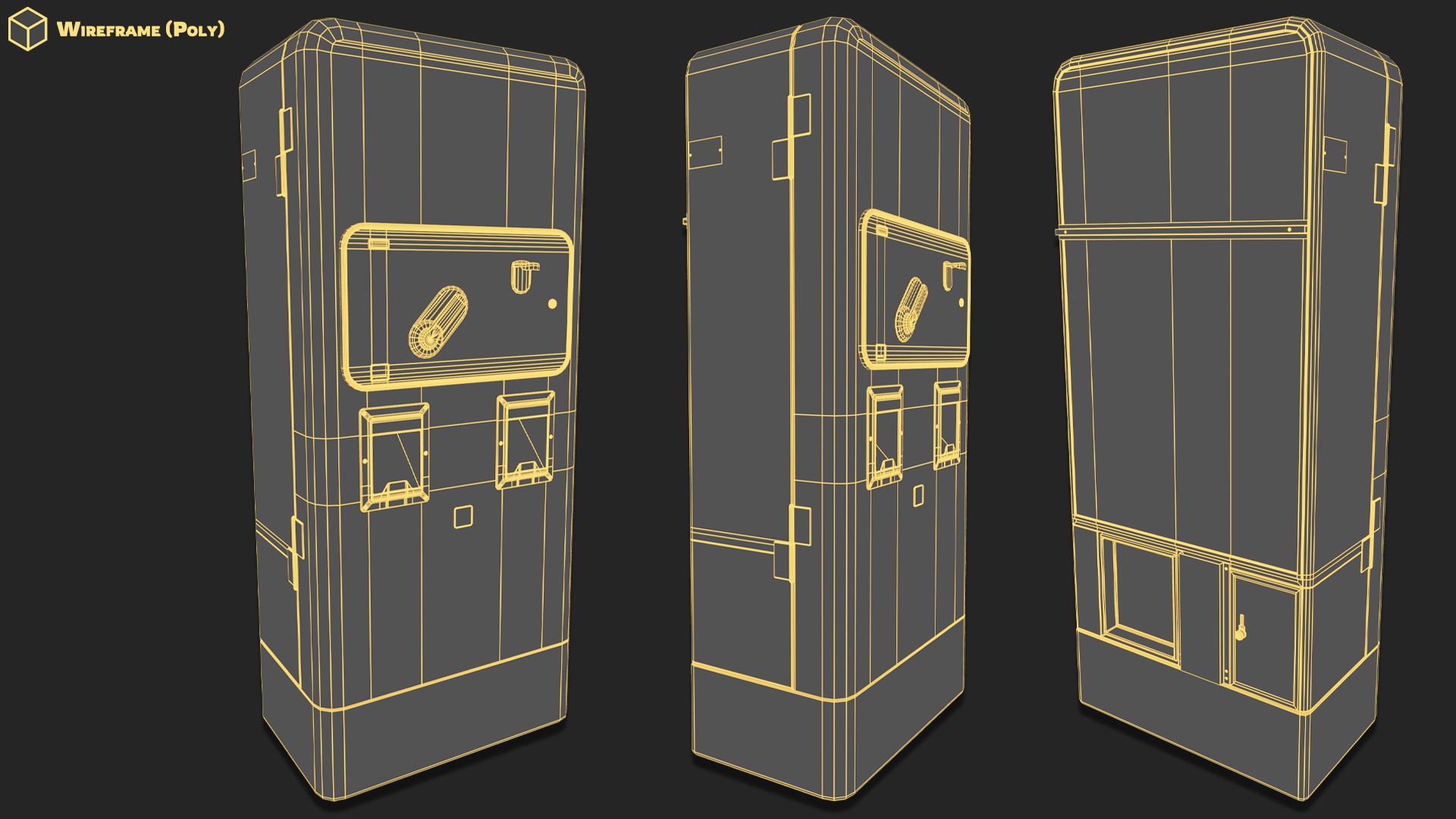1950s Vending Machines Low-poly 3D model_11