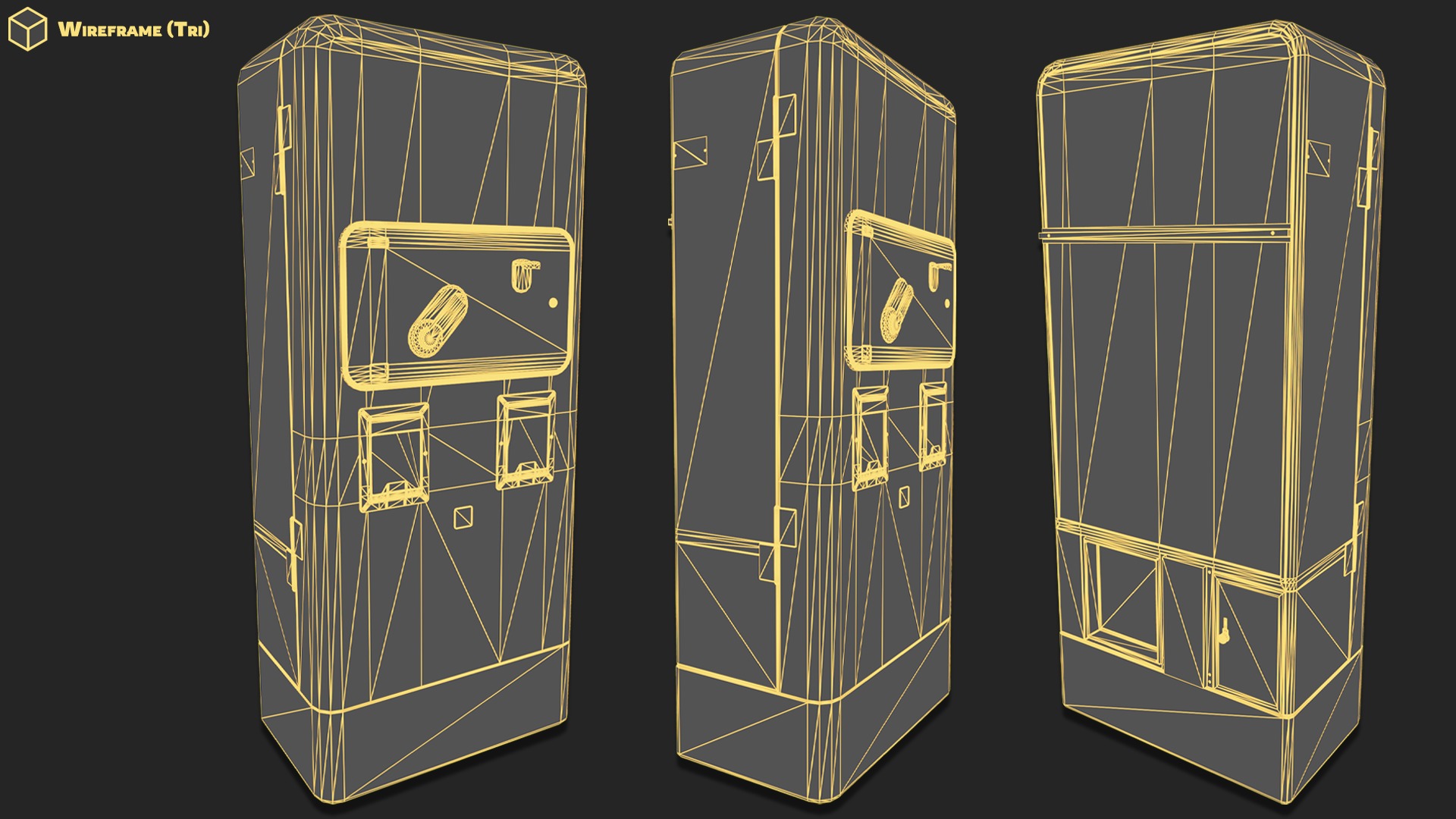 1950s Vending Machines Low-poly 3D model_12