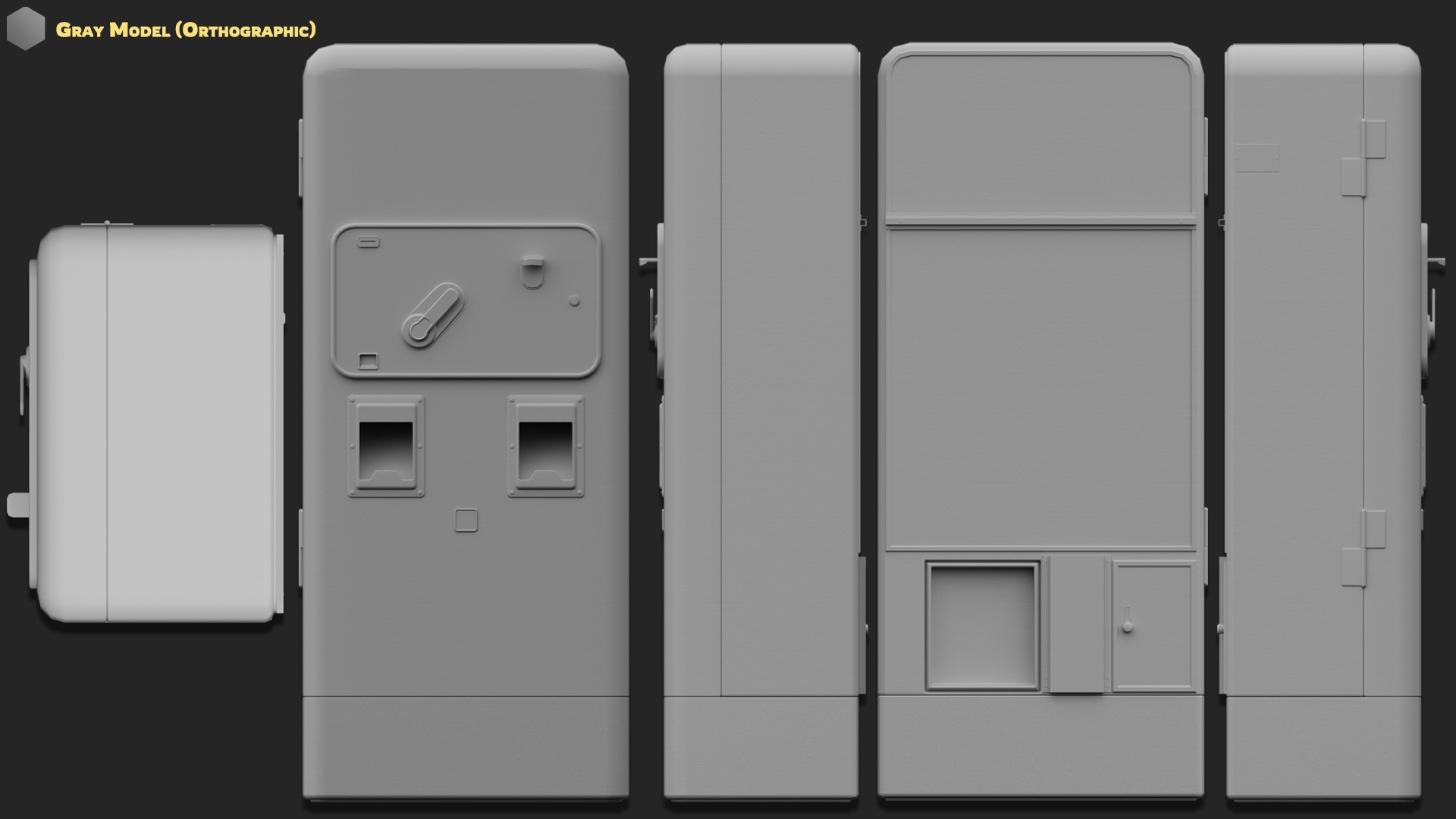 1950s Vending Machines Low-poly 3D model_9