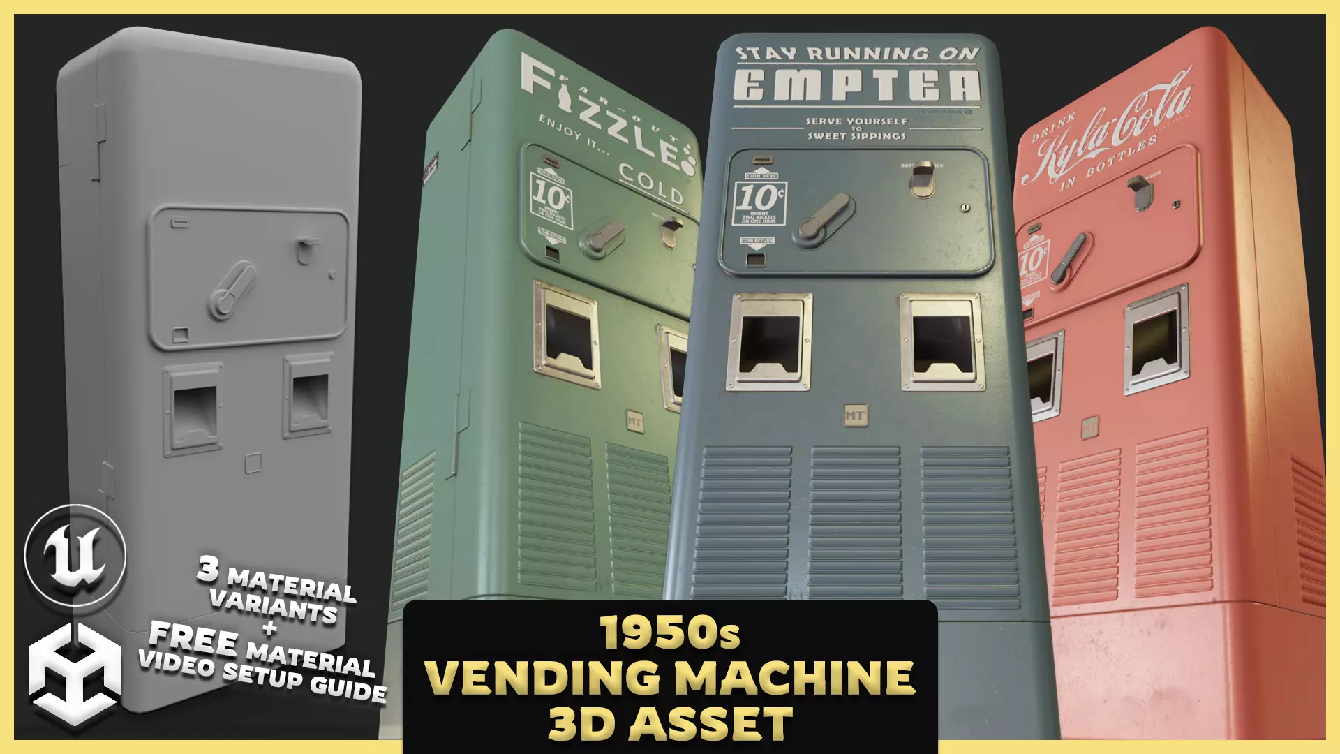 1950s Vending Machines Low-poly 3D model_2
