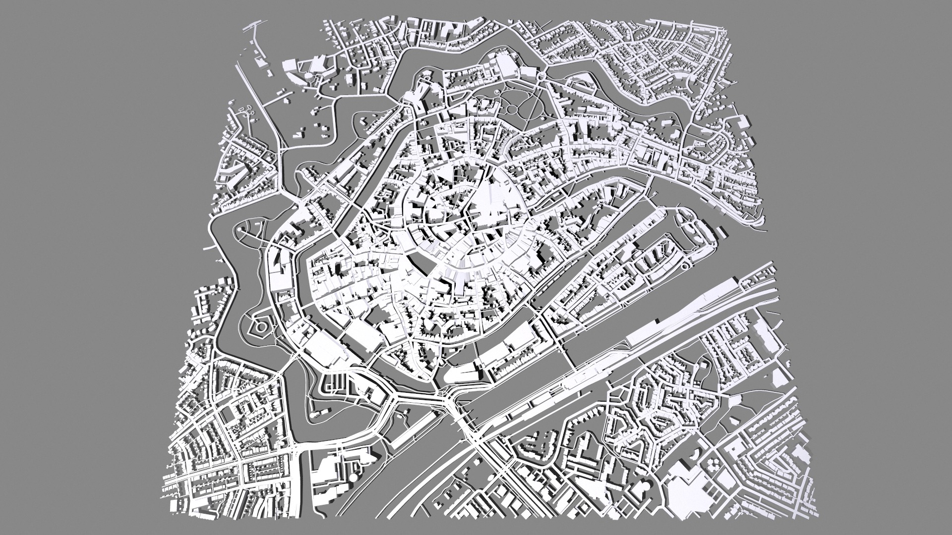 Cityscape Middelburg Netherlands 3D model_4
