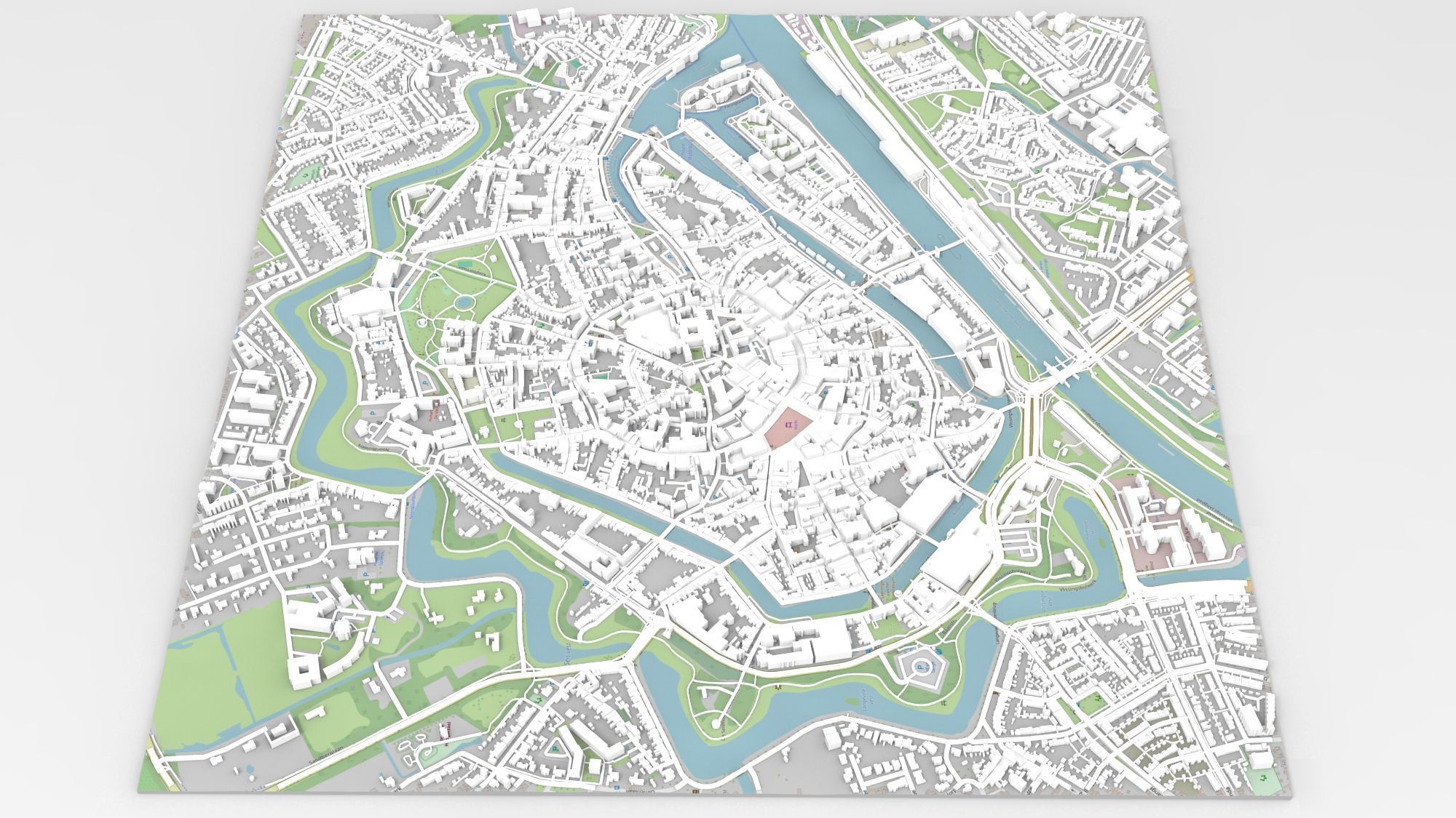 Cityscape Middelburg Netherlands 3D model_9